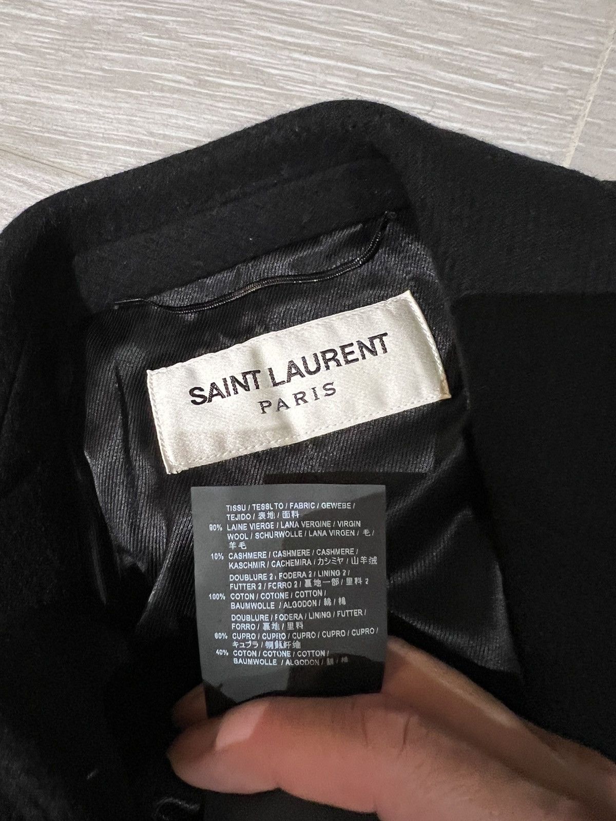 Hedi Slimane × Saint Laurent Paris 16FW Cashmere Chesterfield Coat sz42 Size US XS / EU 42 / 0 - 6 Thumbnail