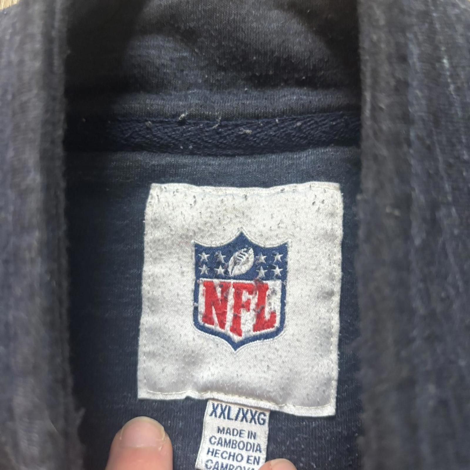 NFL Y2K New England Patriots navy blue zip up sweatshirt Size US XXL / EU 58 / 5 - 3 Thumbnail