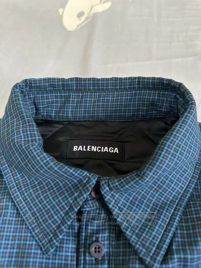 Balenciaga Balenciaga Embroidered Plaid Cotton Coat Size S / US 4 / IT 40 - 3 Thumbnail
