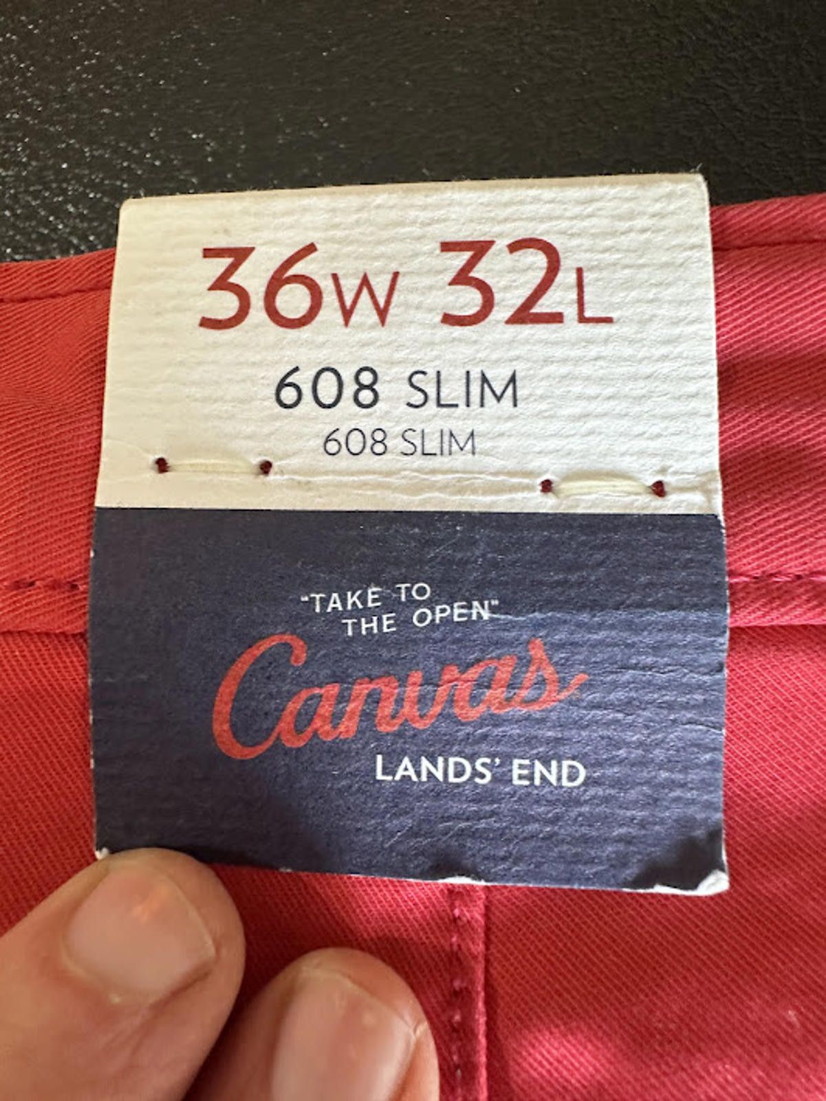 Lands' End Lands’ End Canvas 608 Slim Red Pants 36x32 NWT Size US 36 / EU 52 - 4 Thumbnail