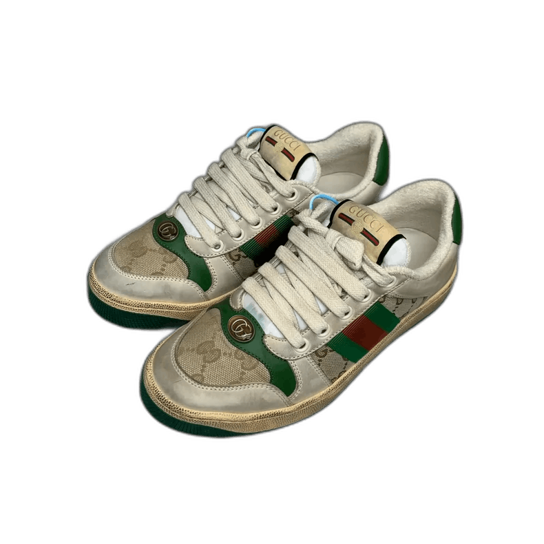 Gucci Gucci Green-Striped Sneakers Size 35.5 Size US 6 / IT 36 - 1 Thumbnail