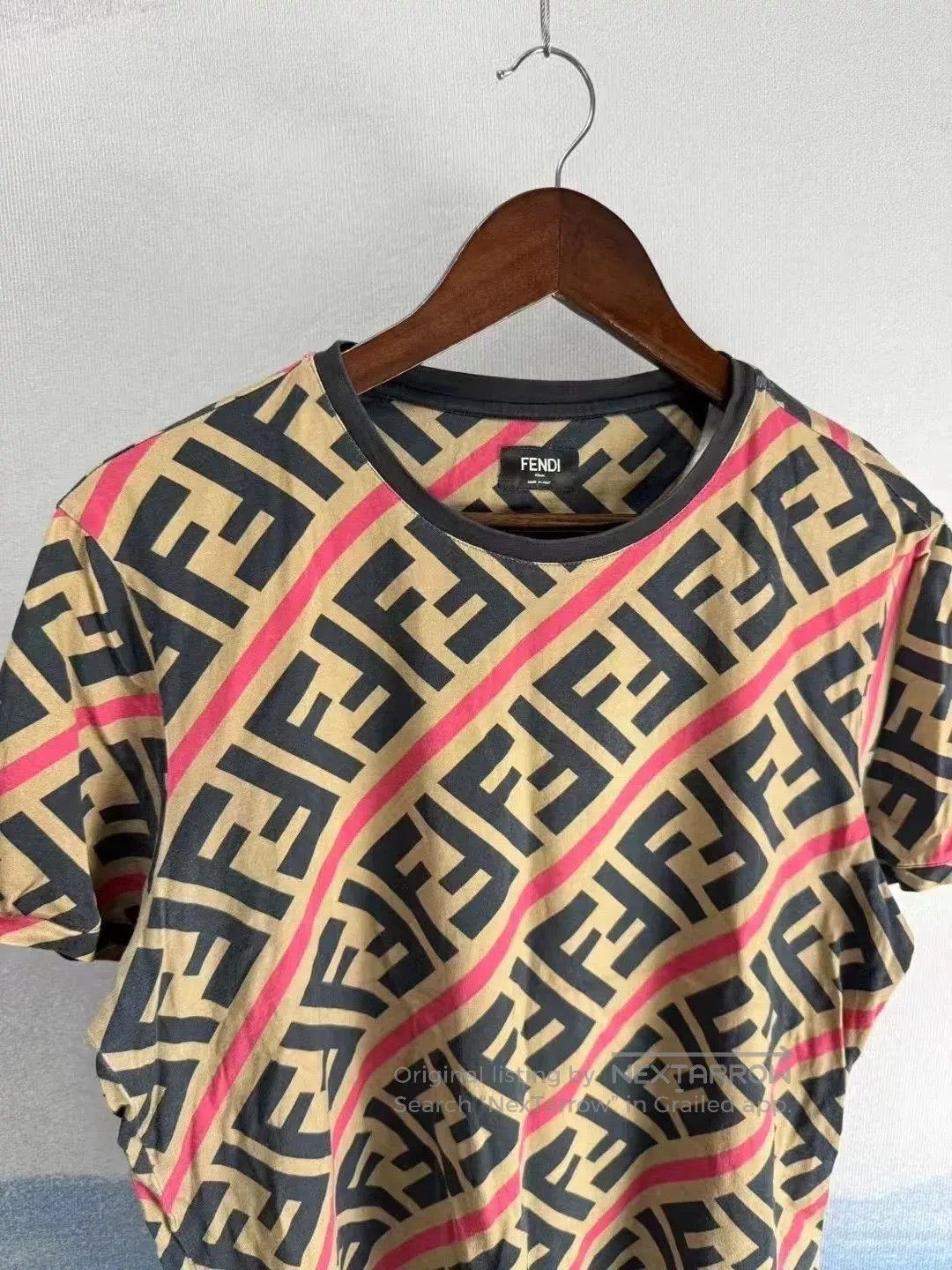 Fendi Fendi Brown Diagonal Stripe Print Short. Size US L / EU 52-54 / 3 - 2 Thumbnail