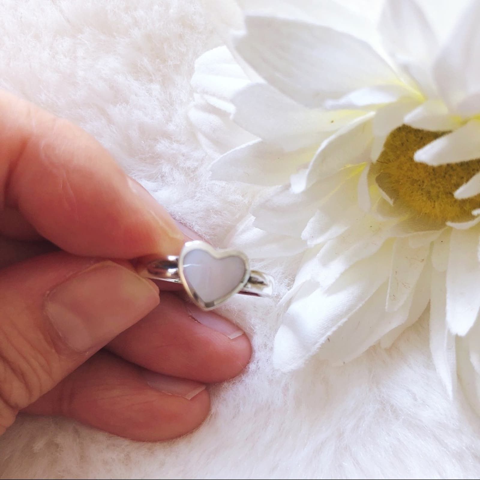 Other Sterling Silver Heart-Shaped Ring Size ONE SIZE - 3 Thumbnail
