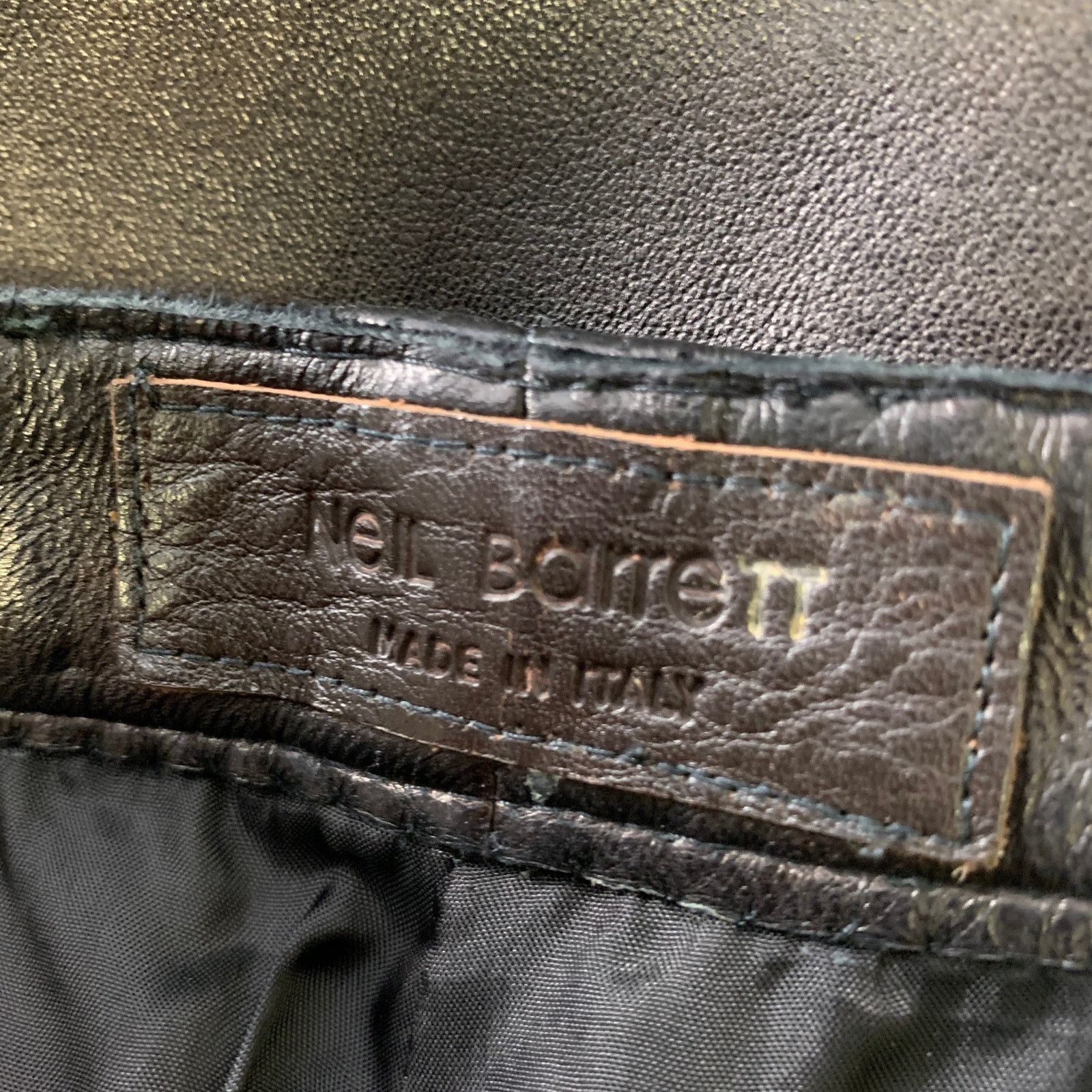 Neil Barrett NEIL BARRETT Size 31 Black Metallic Leather Dress Pants Size US 31 - 5 Thumbnail