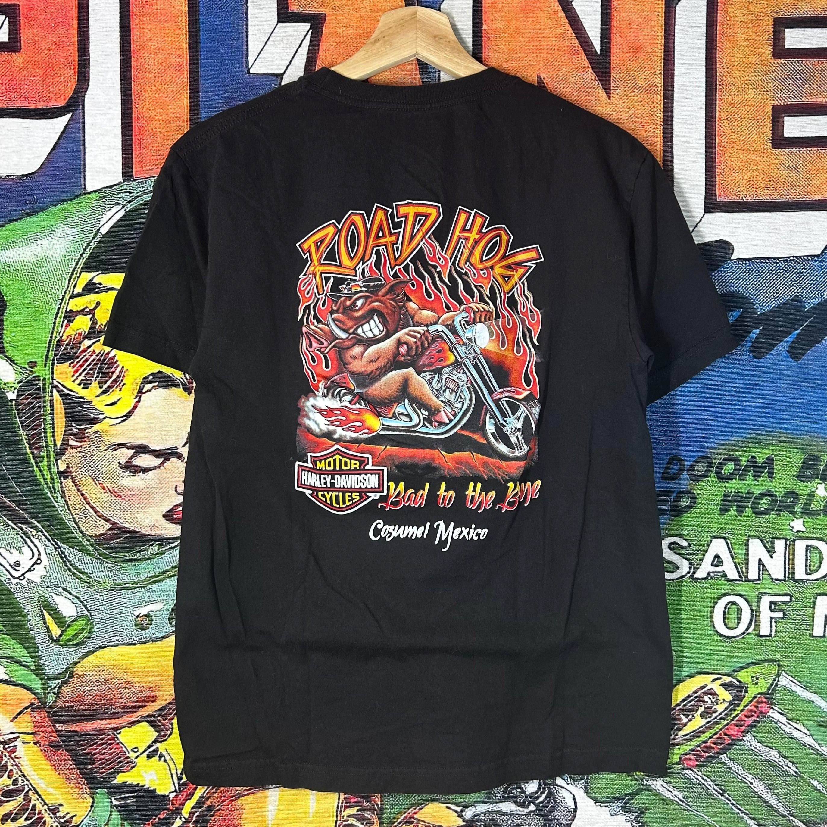 Harley Davidson Y2K Harley Davidson Cozumel Mexico Tee Size Medium Size US M / EU 48-50 / 2 - 2 Thumbnail