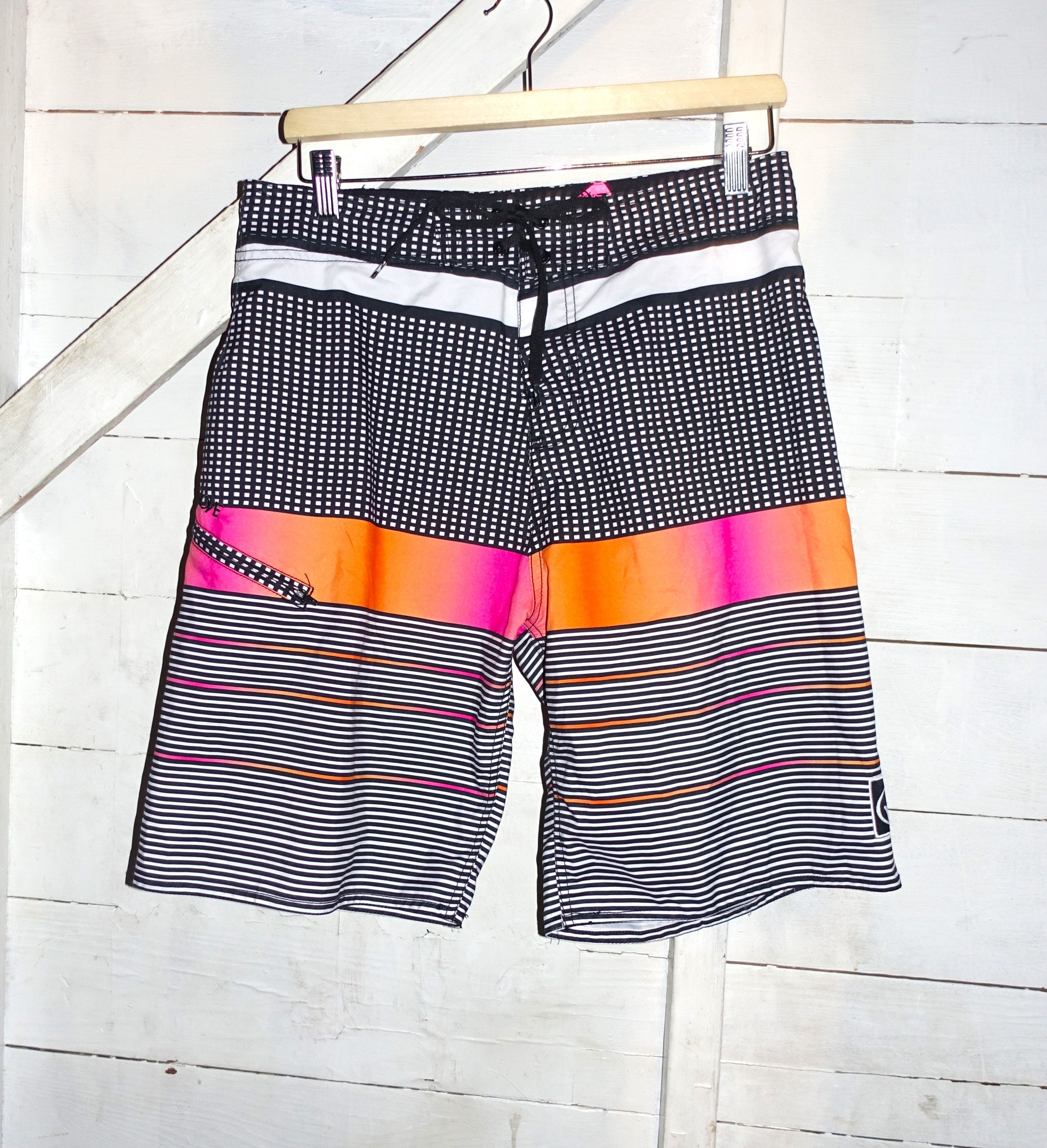 Body Glove Body Glove Black Orange Striped Boardshorts 30 Size US 30 / EU 46 - 2 Thumbnail