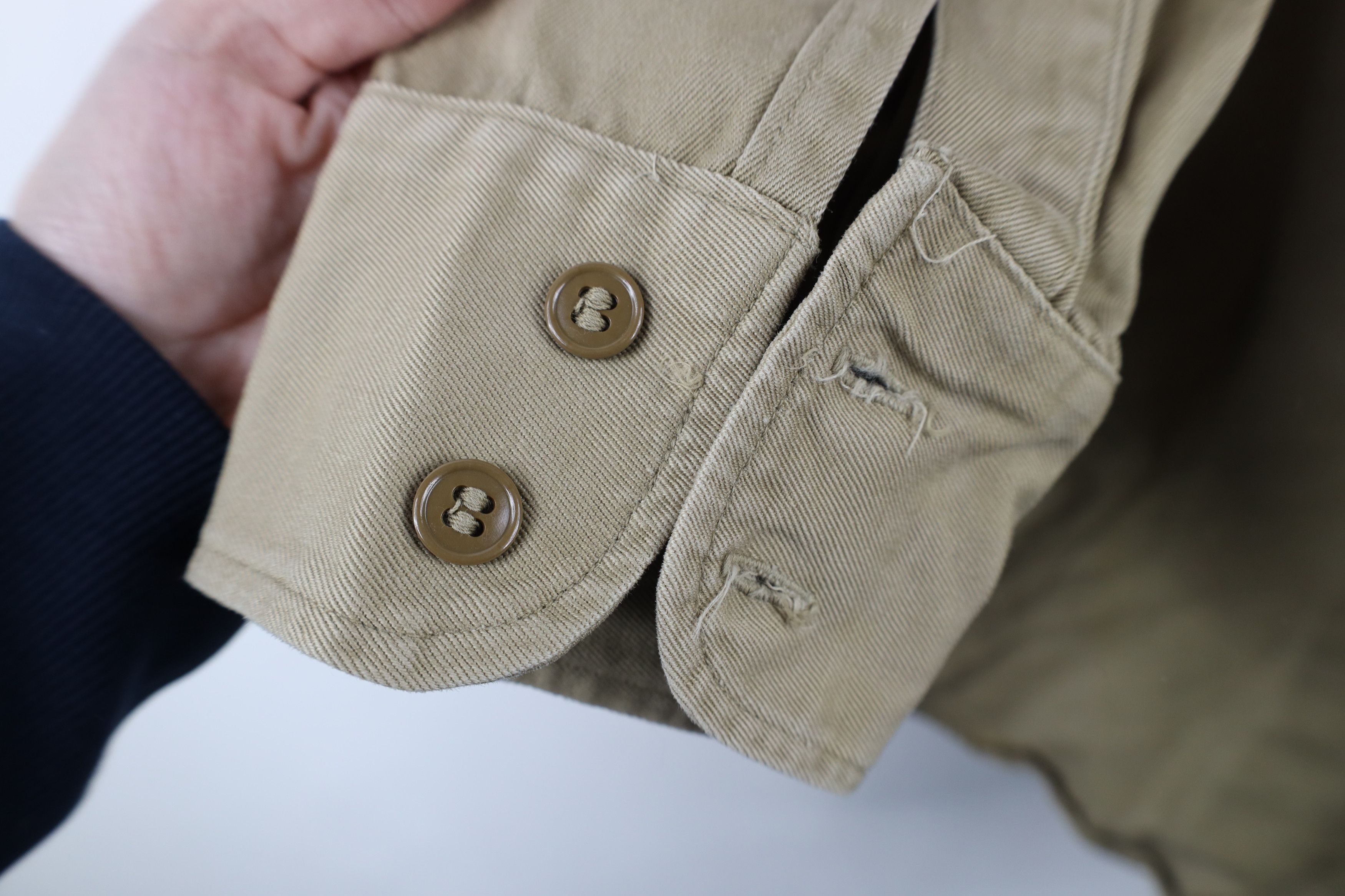 Vintage Vintage 40s World War II Army Patch Field Shirt Beige USA Size US M / EU 48-50 / 2 - 9 Thumbnail