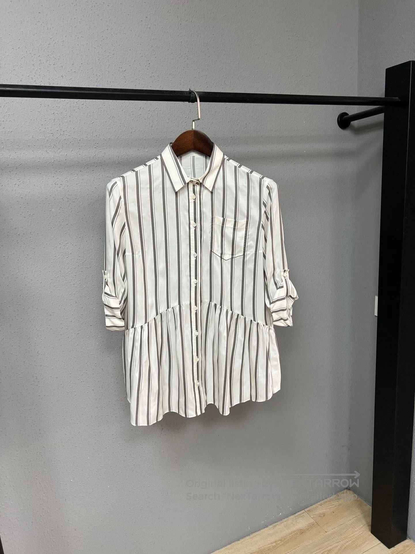 Brunello Cucinelli Brunello Cucinelli Striped Silk Shirt. Size M / US 6-8 / IT 42-44 - 1 Thumbnail