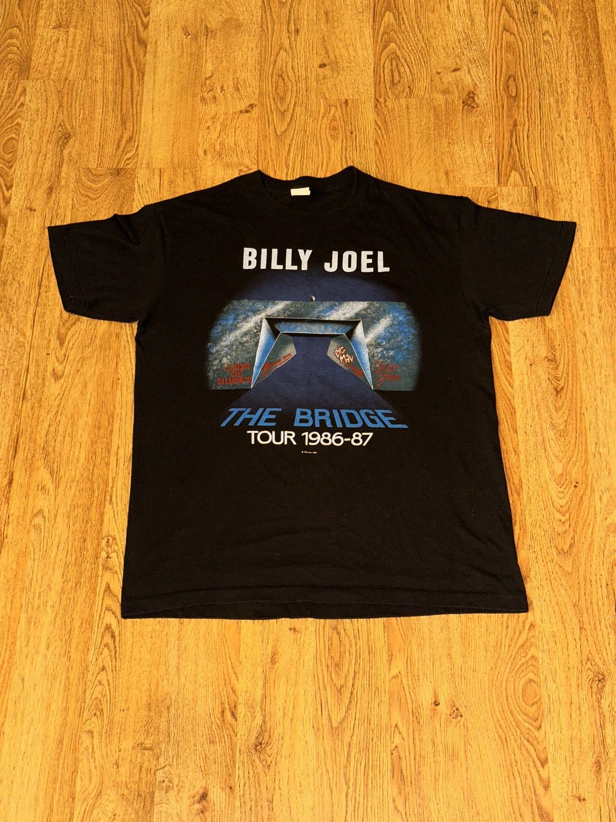 Band Tees Vintage Billy Joel Tee XL The Bridge Tour 1986 Concert Tee Size US L / EU 52-54 / 3 - 11 Thumbnail