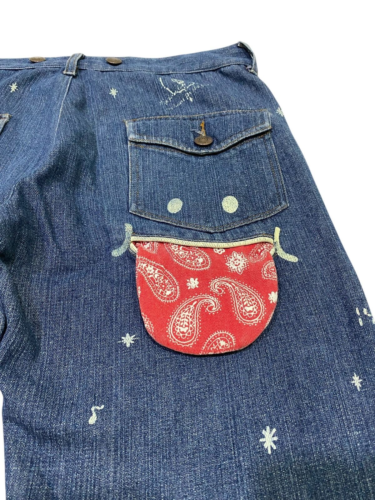 Japanese Brand Japanese Brand X Up Smile painted jeans Size US 34 / EU 50 - 11 Thumbnail