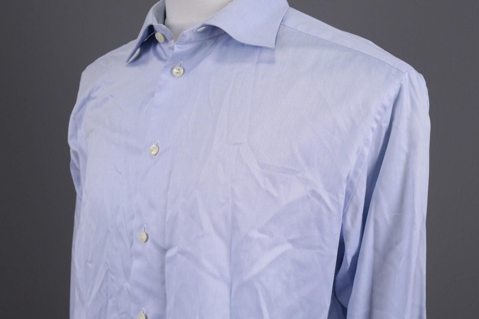 Eton Eton Slim Fit Blue Button Down Shirt Size 44 / 17 1/2 Size US M / EU 48-50 / 2 - 9 Thumbnail
