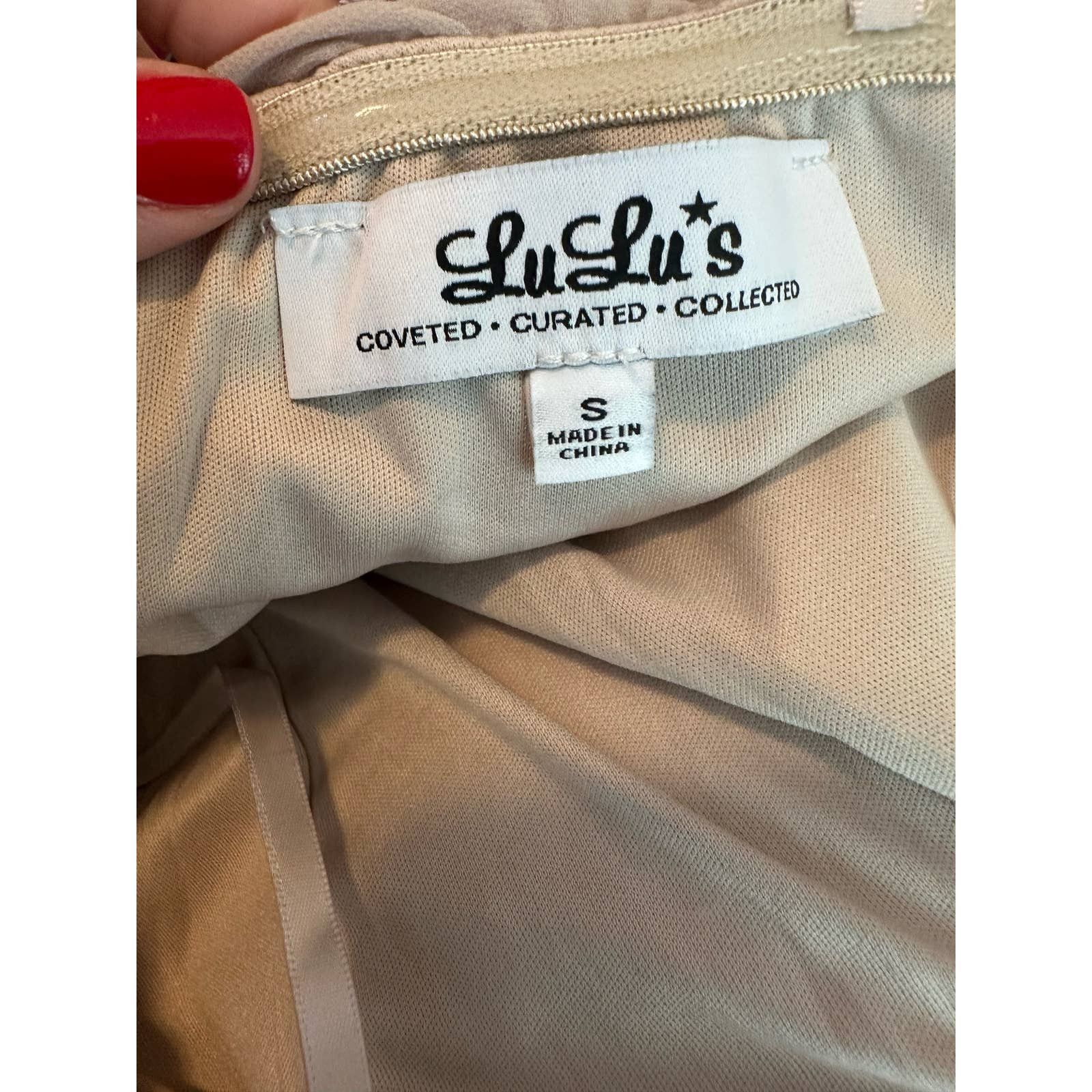 Lululemon Lulu's Moonlight Serenade Beige Strapless Maxi Dress size L Size L / US 10 / IT 46 - 2 Thumbnail