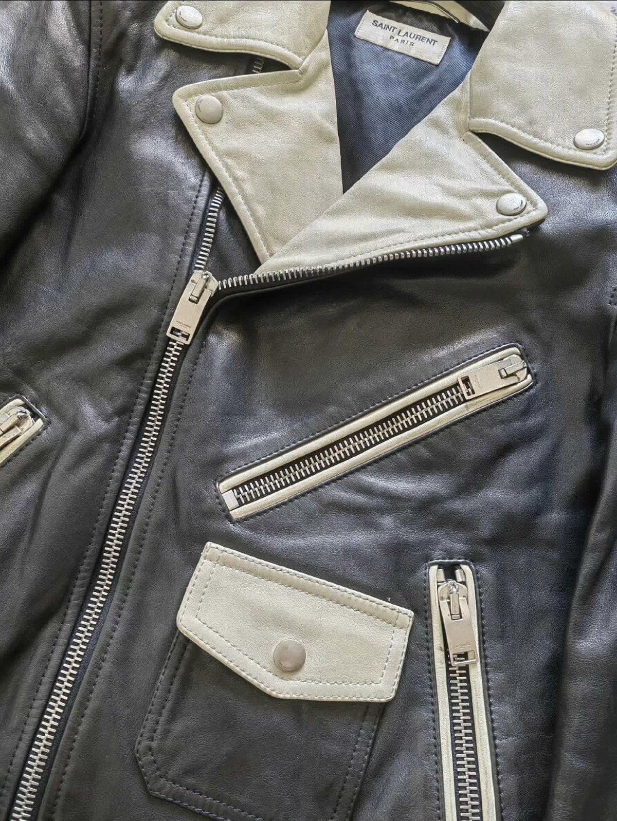 Saint Laurent Paris Saint Laurent Paris sample leather jacket - Dmc99 Size US S / EU 44-46 / 1 - 3 Thumbnail