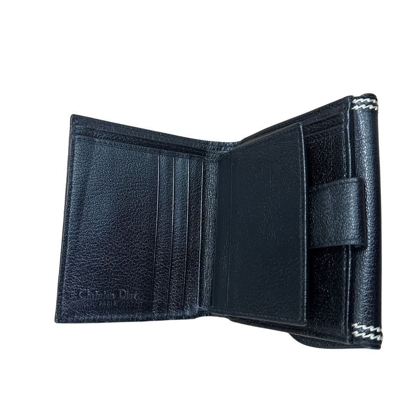Dior Dior Mini Saddle Compact Wallet Flower Oblique Black Size ONE SIZE - 5 Thumbnail
