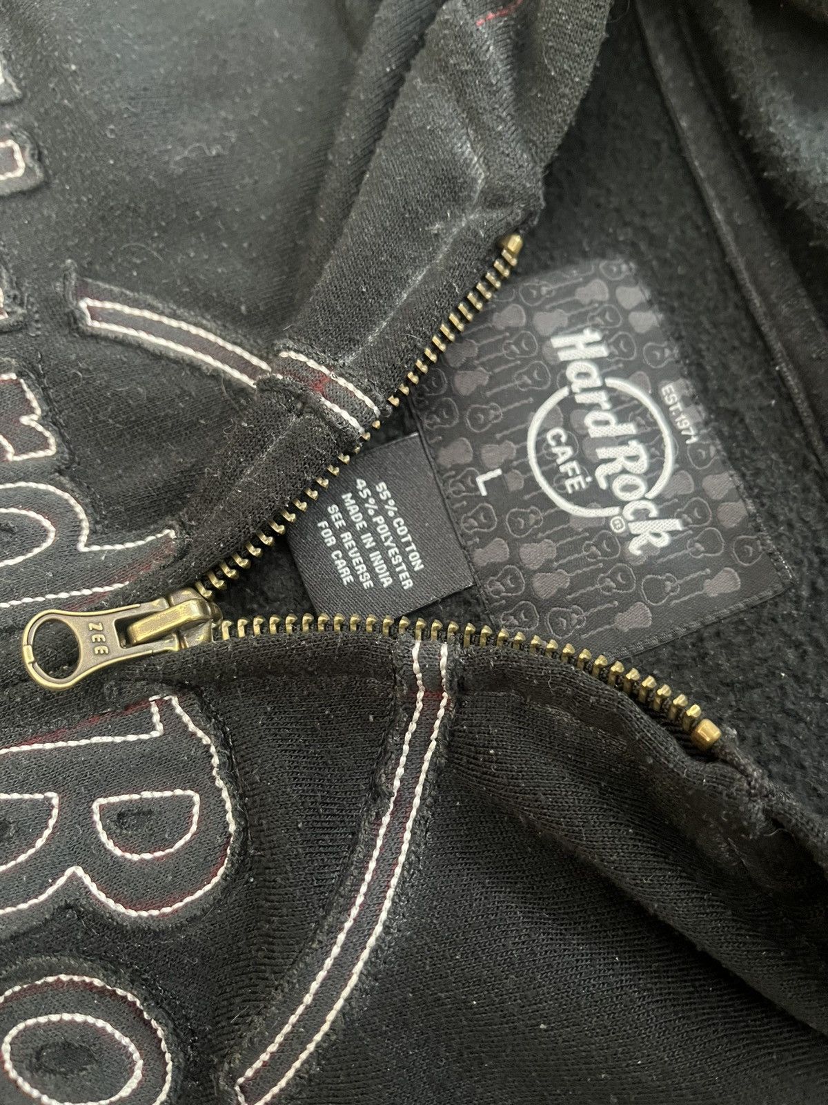 Hard Rock Cafe Vintage Hard Rock Cafe Hamburg Full Zip Hoodie Black Size US L / EU 52-54 / 3 - 3 Thumbnail