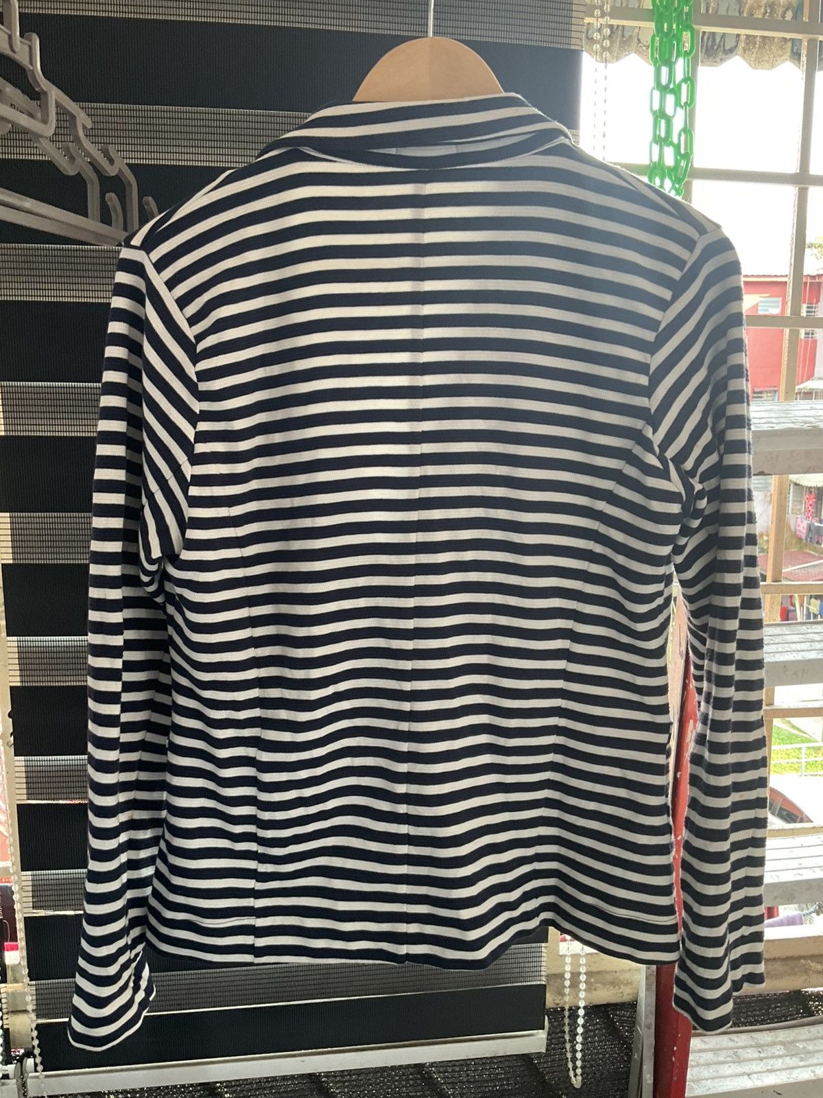 Japanese Brand Associer Stripe Line Navy Blue Blazer Size S / US 4 / IT 40 - 4 Thumbnail