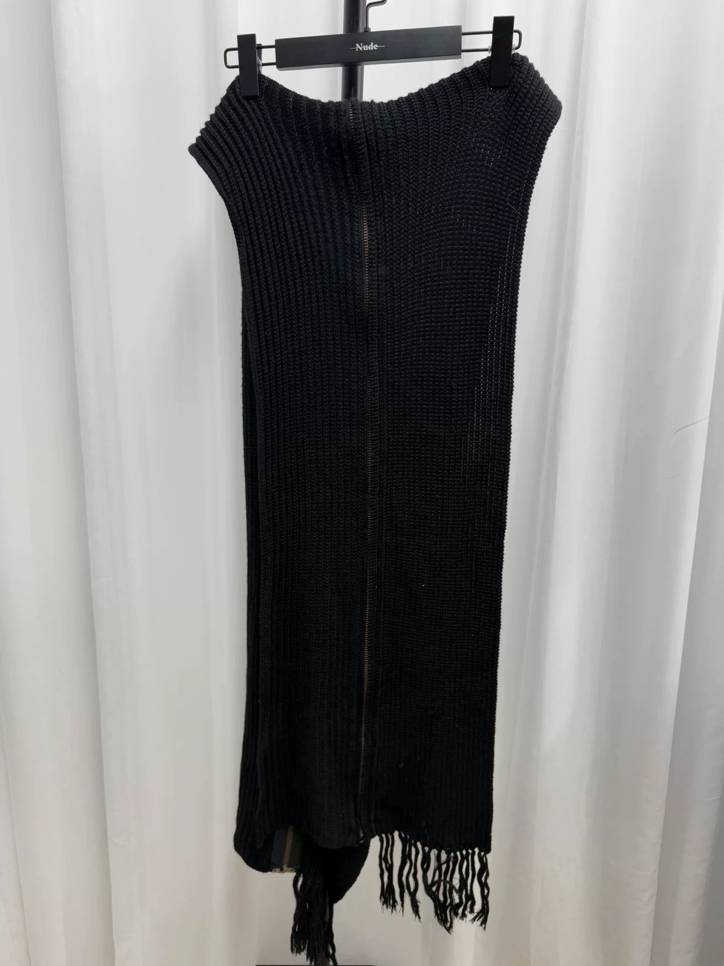 The Viridi-anne Viride Anne Oversized Zip Wool Scarf Size ONE SIZE - 1 Thumbnail