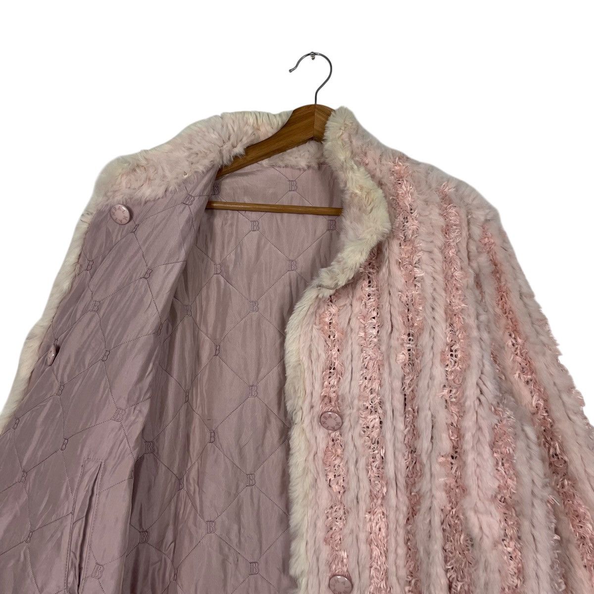 Balmain Balmain Paris Rabbit Fur Silk Reversible Jacket Size L / US 10 / IT 46 - 10 Thumbnail