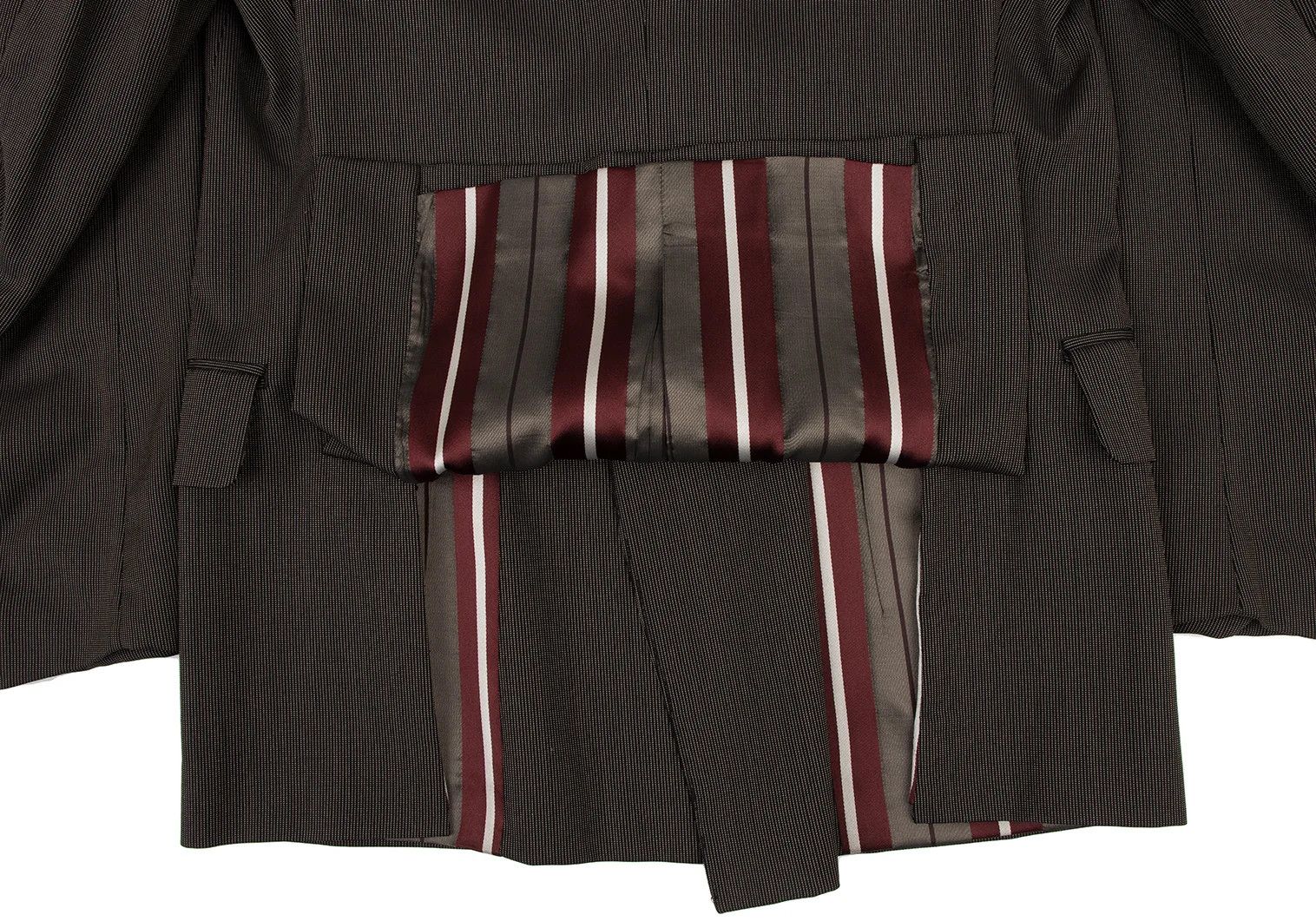 Jean Paul Gaultier Pinstripe Double Jacket in Black Brown, Size 50 Size US M / EU 48-50 / 2 - 18 Thumbnail