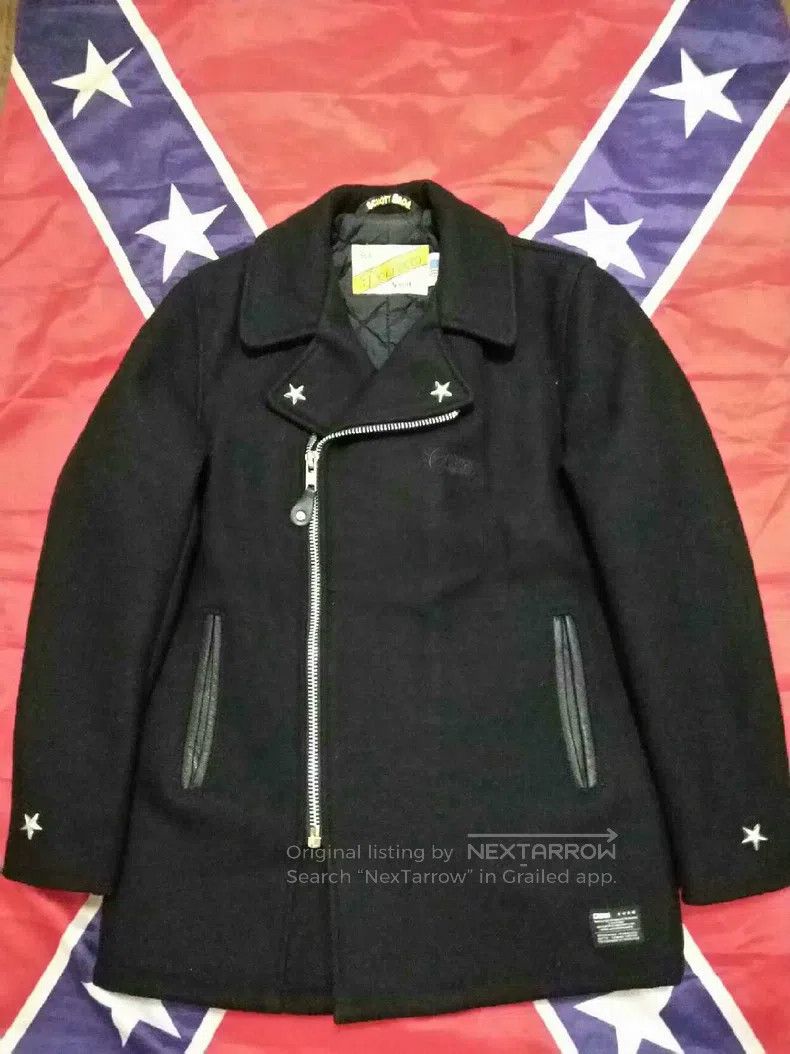 Schott Schott Star rivet woolen thin cotton midi coat Size US L / EU 52-54 / 3 - 1 Thumbnail
