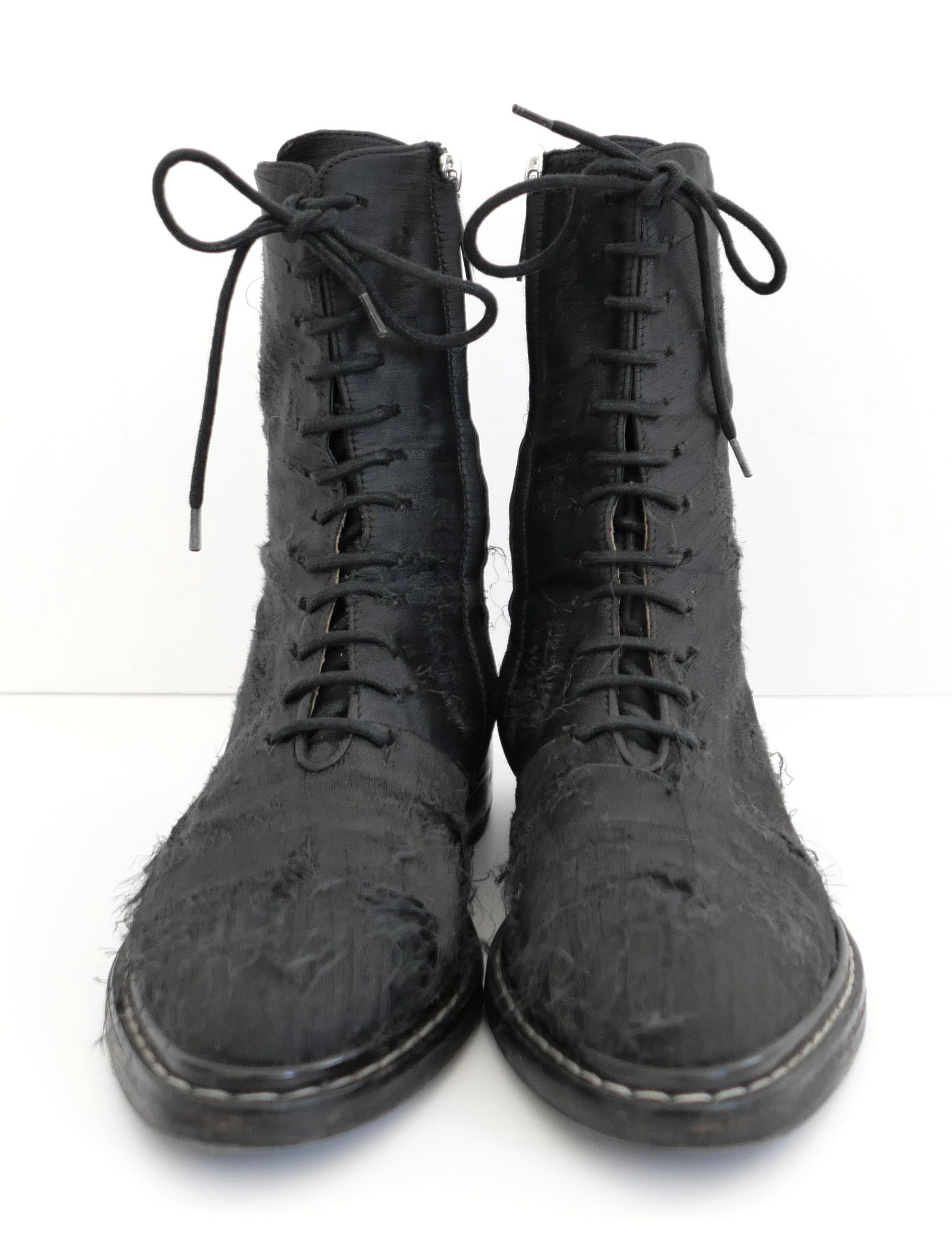 The Row The Row Fara Distressed Silk Combat Boots Size US 7.5 / IT 37.5 - 2 Thumbnail