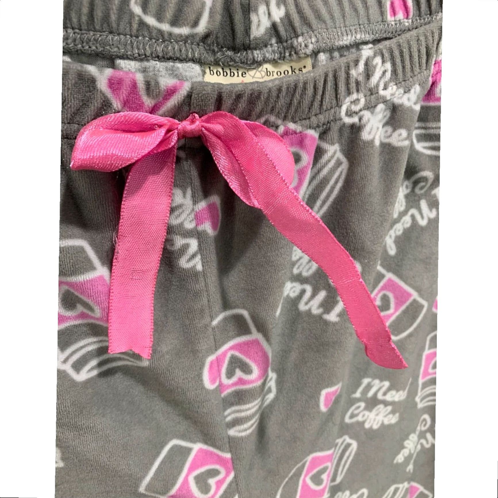 Vintage VINTAGE Bobbie Brooks Sleepwear PJ Pants Women 3X Plus Gray Coffee Print Jogger 3X Womens Lounge Pants Coffee Size 40" / US 18 - 5 Thumbnail