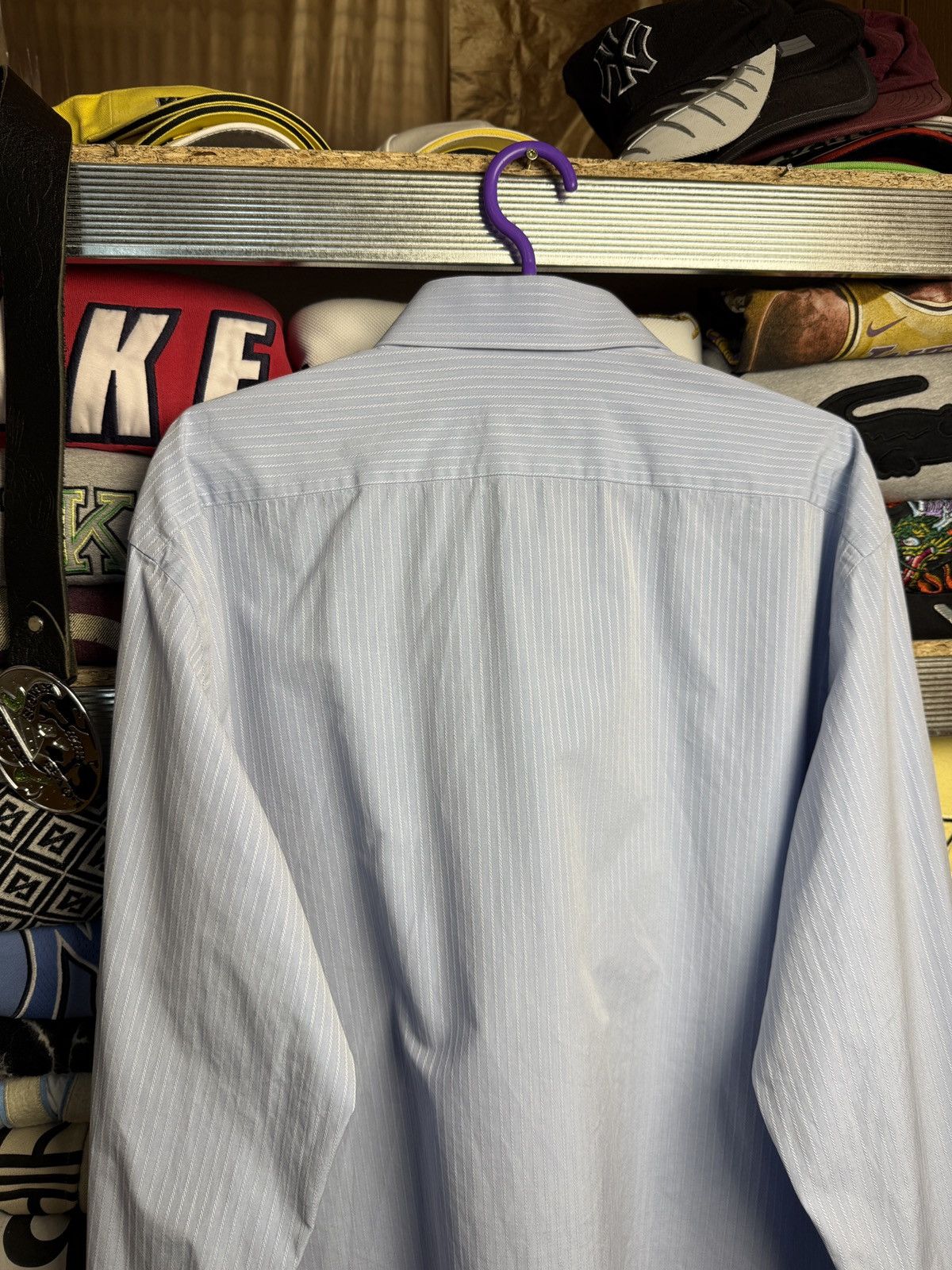 Brioni Vintage Brioni Shirt Made in Italy Stripped Blue Size US L / EU 52-54 / 3 - 4 Thumbnail