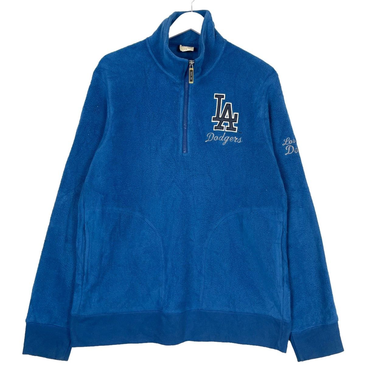 💥LA DODGERS FLEECE BIG LOGO HALFZIP SWEATER