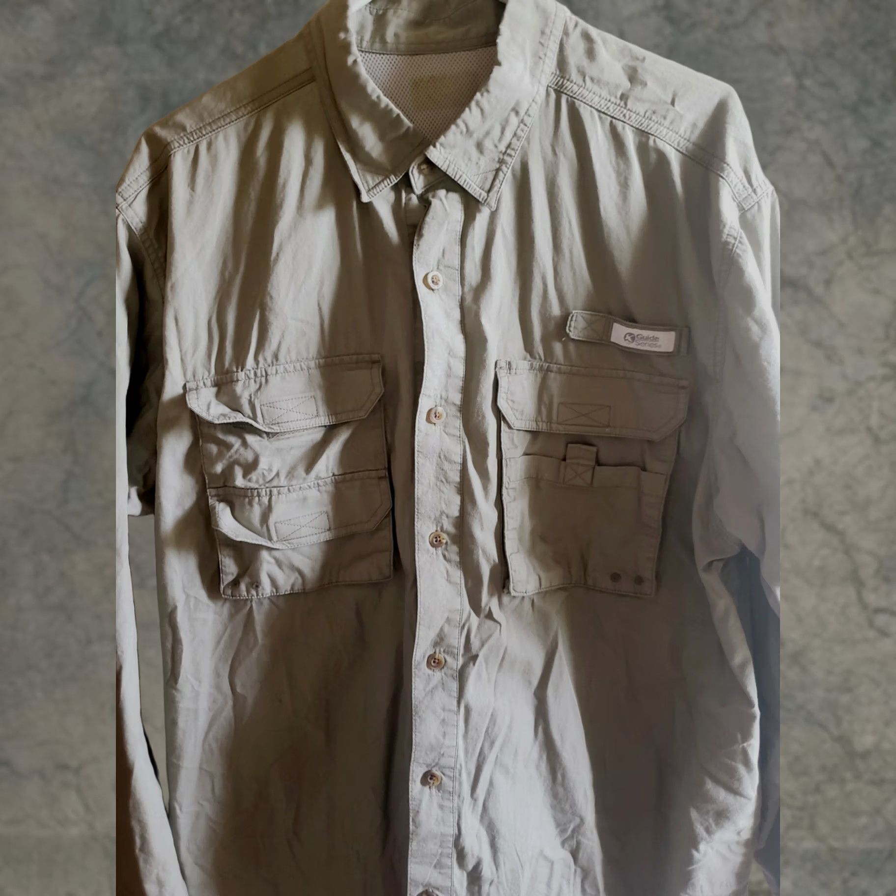 Vintage Cabela’s Guide Series Fishing Green Long Sleeve Button-Down Shirt Mens XL 50" Size US XL / EU 56 / 4 - 1 Thumbnail