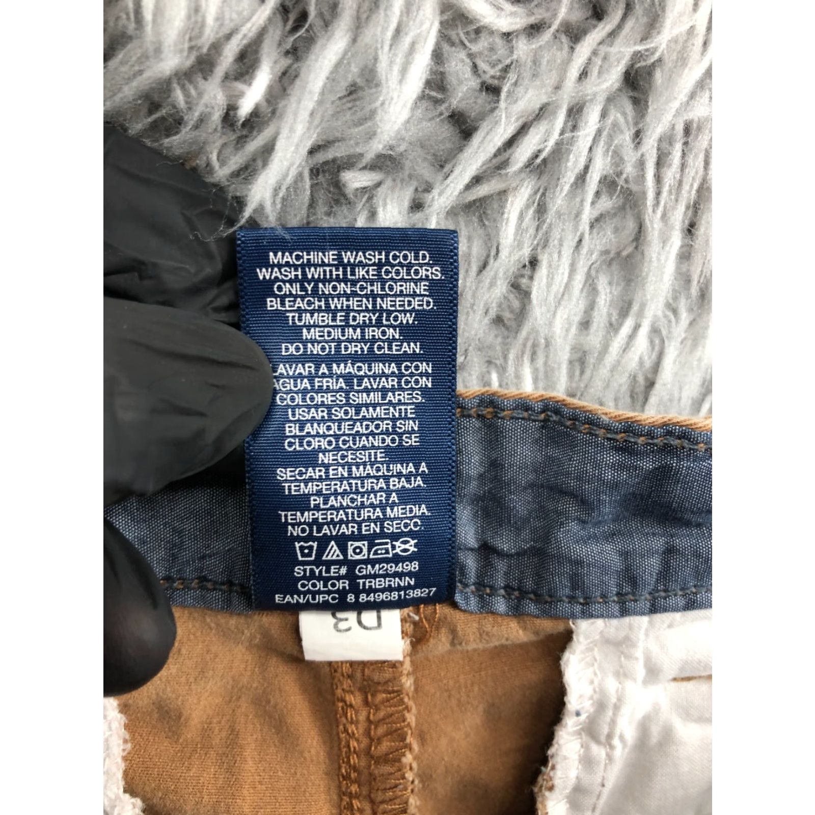 George George Mens Chino Shorts 32 Mid Rise Medium Wash Beige Brown Size US 32 / EU 48 - 6 Thumbnail
