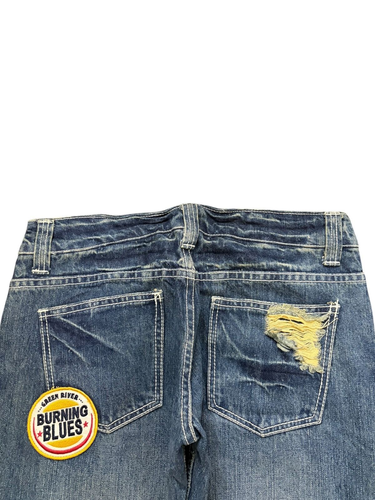 Ksubi Vintage Japanese Brand Rusty Wash Patch Distress Jeans Size 31" - 4 Thumbnail