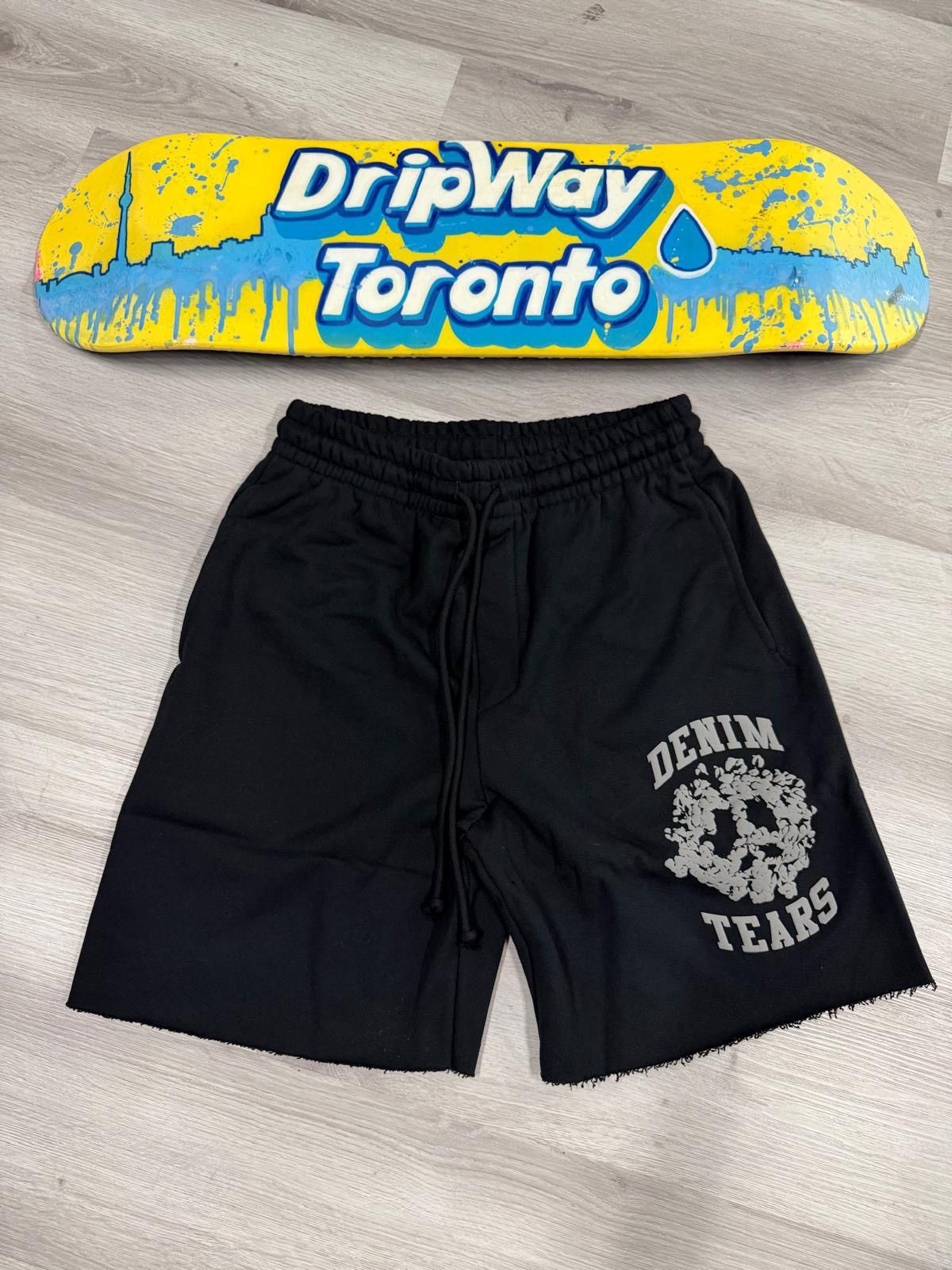 Denim tears university black shorts