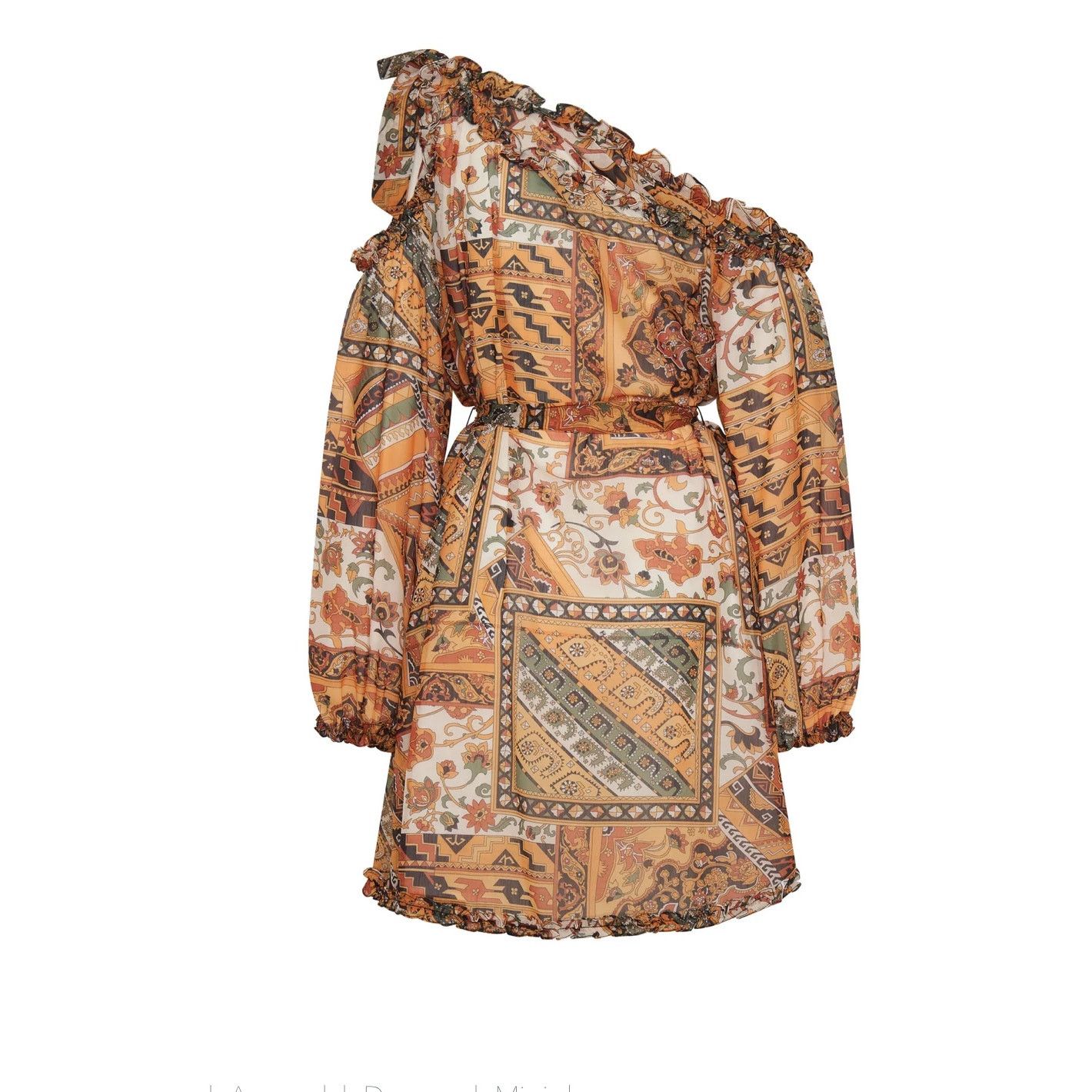 One Teaspoon One Teaspoon Bazar Paisley One Shoulder Mini Dress, NwT, XS Size XS / US 0-2 / IT 36-38 - 6 Thumbnail