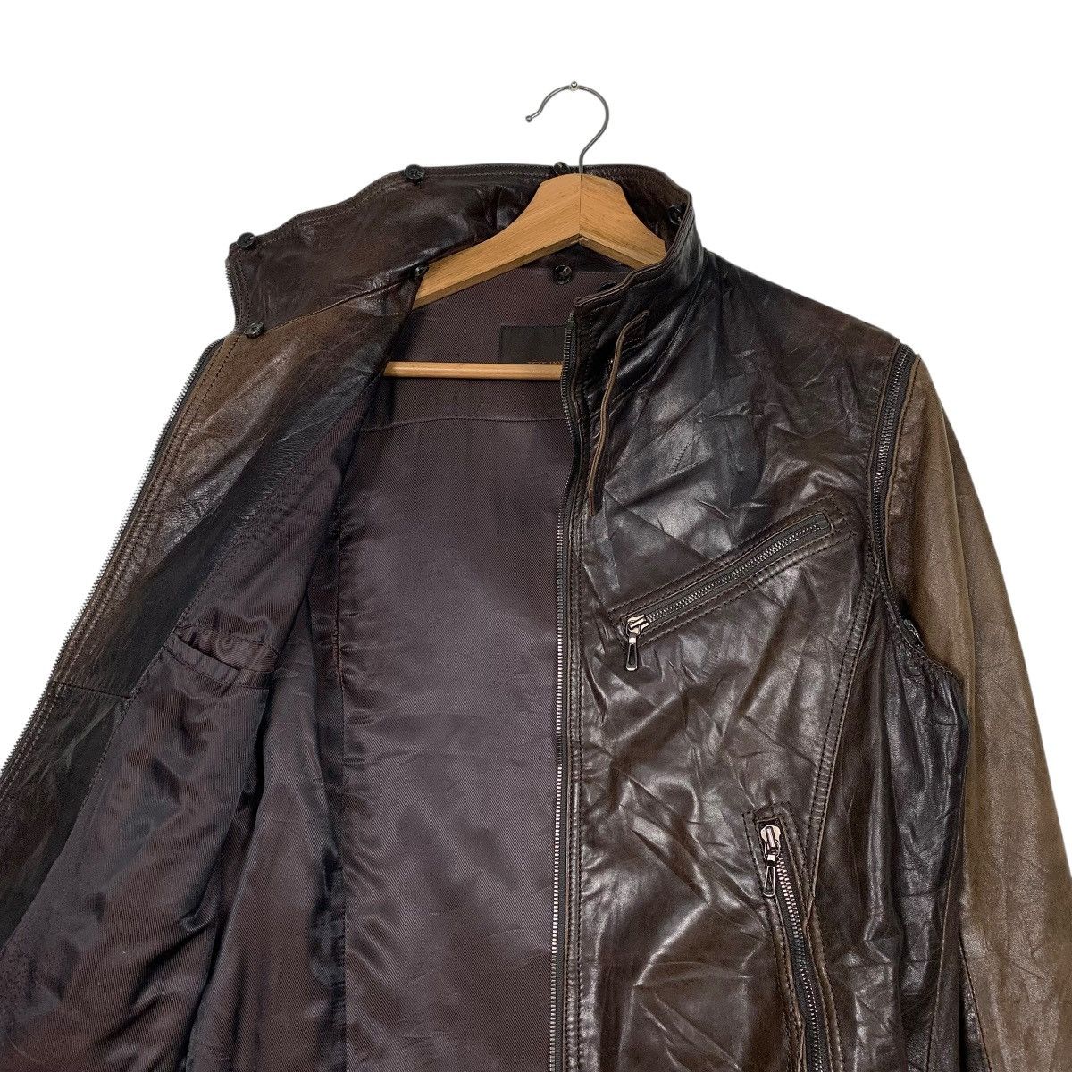 Tete Homme Tete Homme Biker Leather Jacket Size US S / EU 44-46 / 1 - 10 Thumbnail