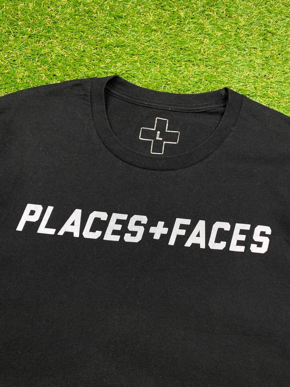 Places + Faces Places + Faces Streetwear Reflective Spell Out Logo Tee Size US L / EU 52-54 / 3 - 4 Thumbnail