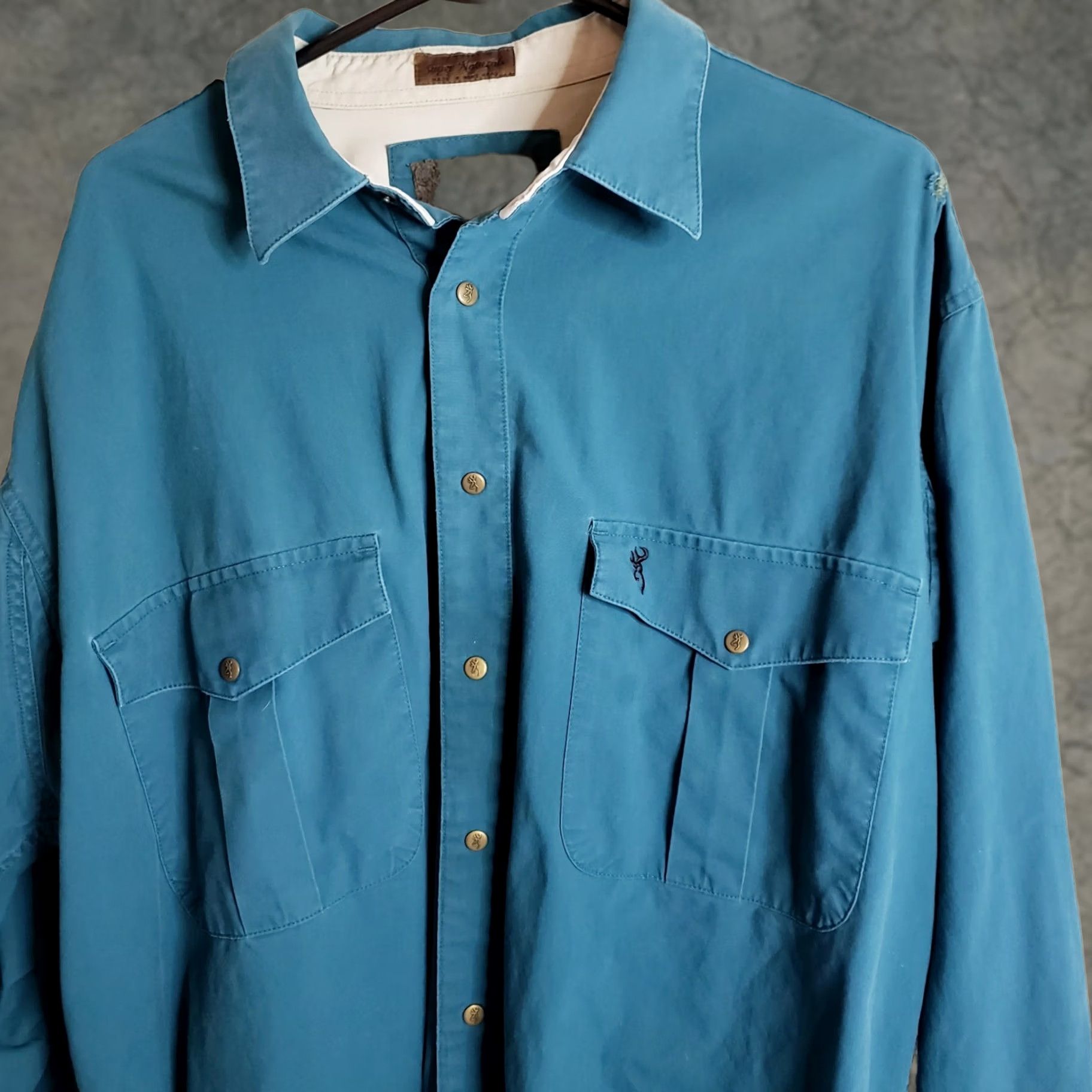 Vintage VINTAGE Browning Super Naturals Snap Shirt Mens XL Green Hunting Nature 90s Shirt Size US XL / EU 56 / 4 - 1 Thumbnail