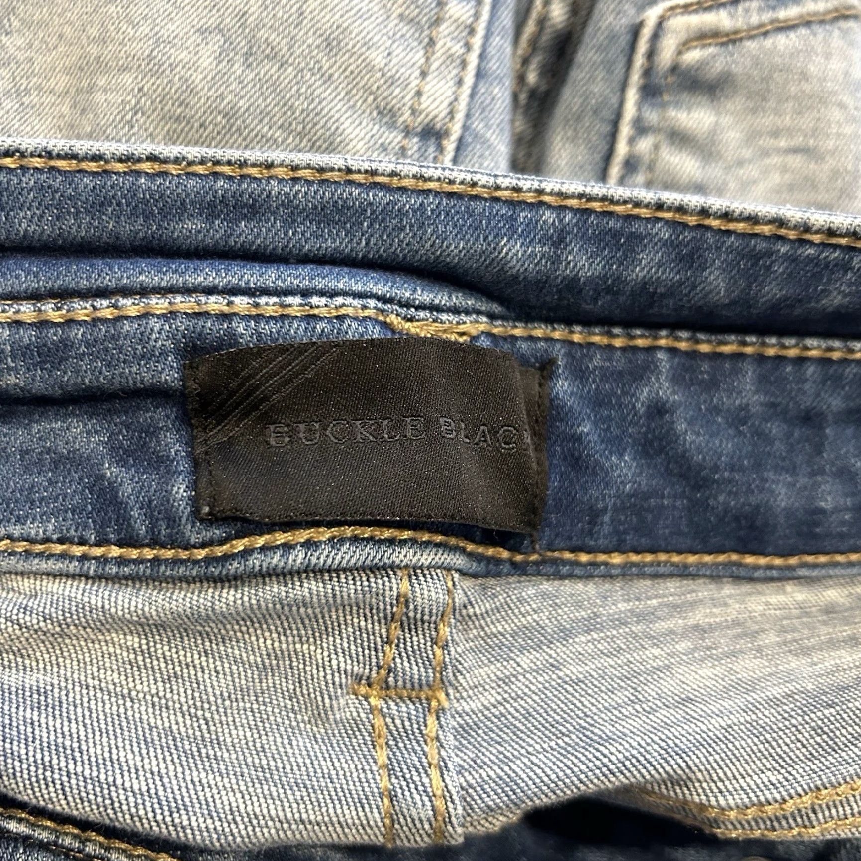Vintage Buckle Women’s Jeans Skinny City Rock Logo Blue Denim 27x29 Mid Rise 8.5-10.5 Inseam 29 Zip Button Regular Womens Size 27" / US 4 / IT 40 - 5 Thumbnail