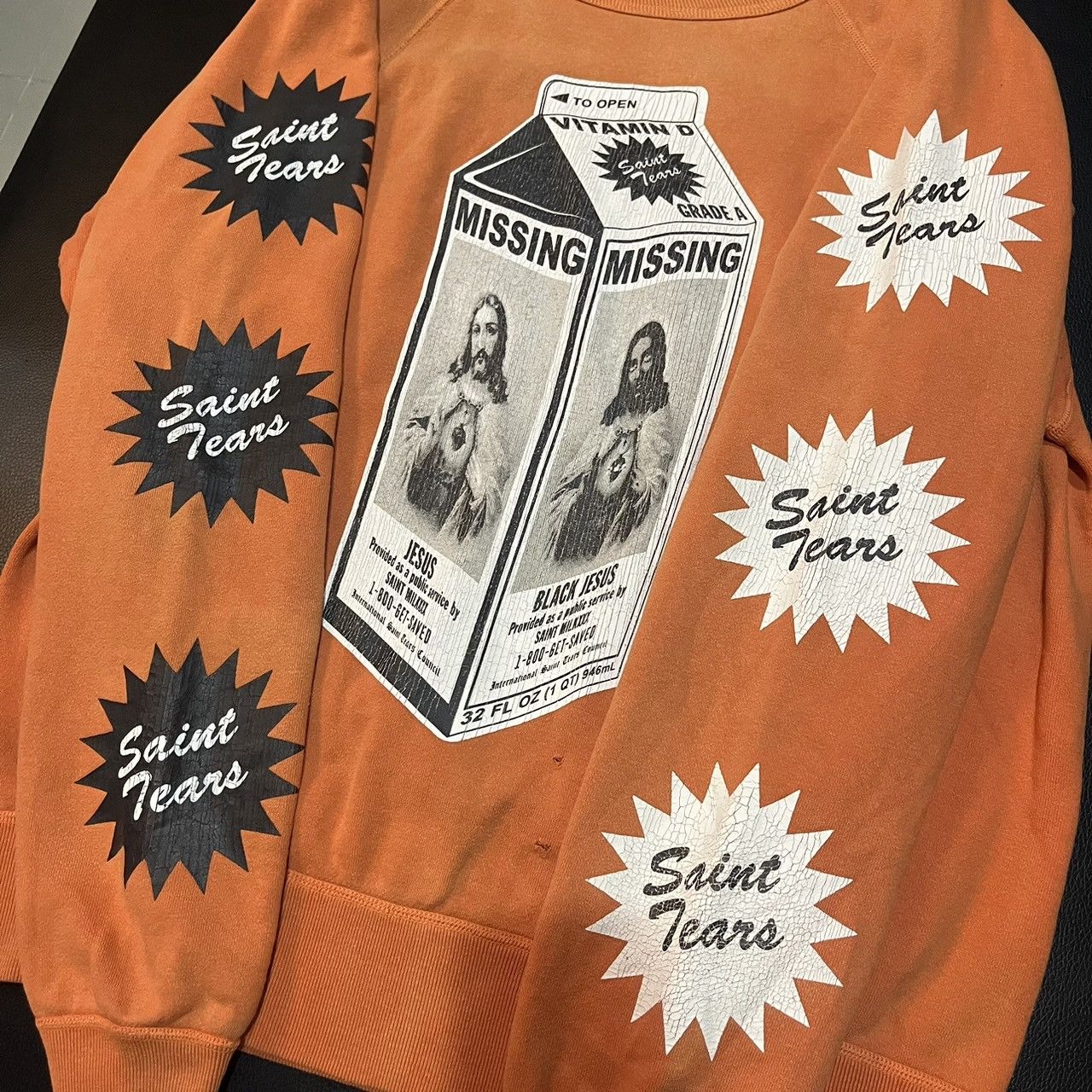 DENIM TEARS × Saint Michael Saint Michael x Denim Tears Milk Pack Sweatshirt - Orange Size US L / EU 52-54 / 3 - 11 Thumbnail