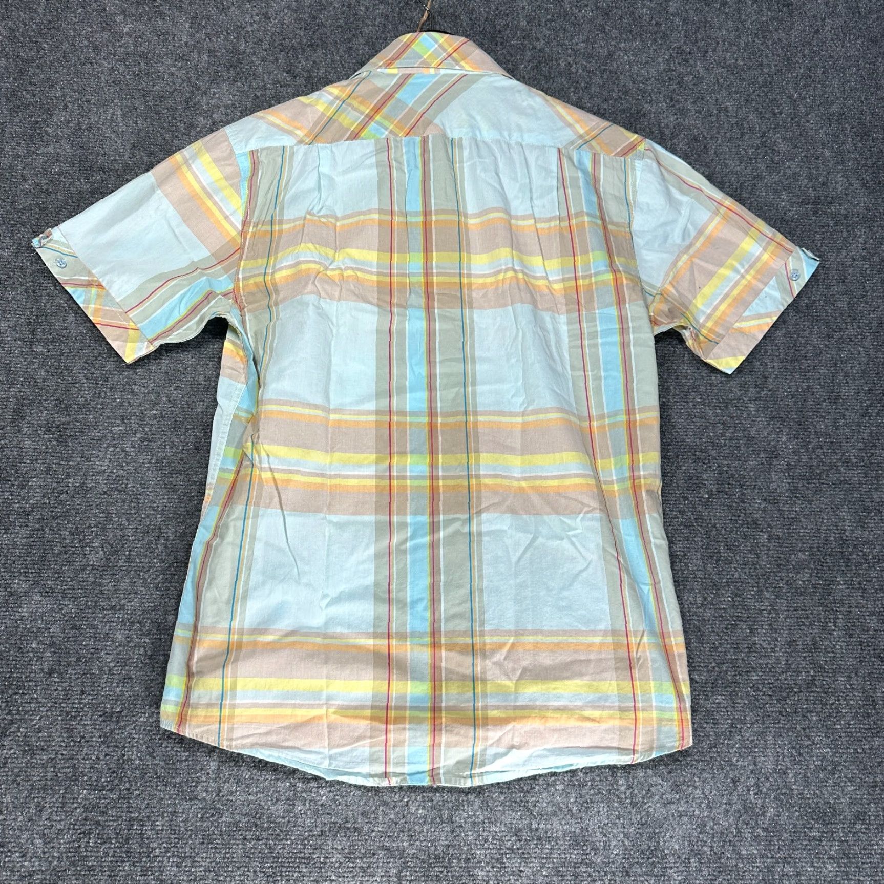 Ben Sherman Ben Sherman Shirt Mens Small Button-Up Short Sleeve Blue Plaid Cotton Size US S / EU 44-46 / 1 - 7 Thumbnail