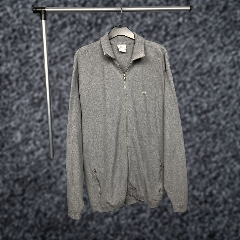 Lacoste Lacoste Mens Full Zip Sweater Shirt XXL Gray Cotton - 2XL Regular Fit Mens (Vintage: No) Size US XXL / EU 58 / 5 - 1 Thumbnail