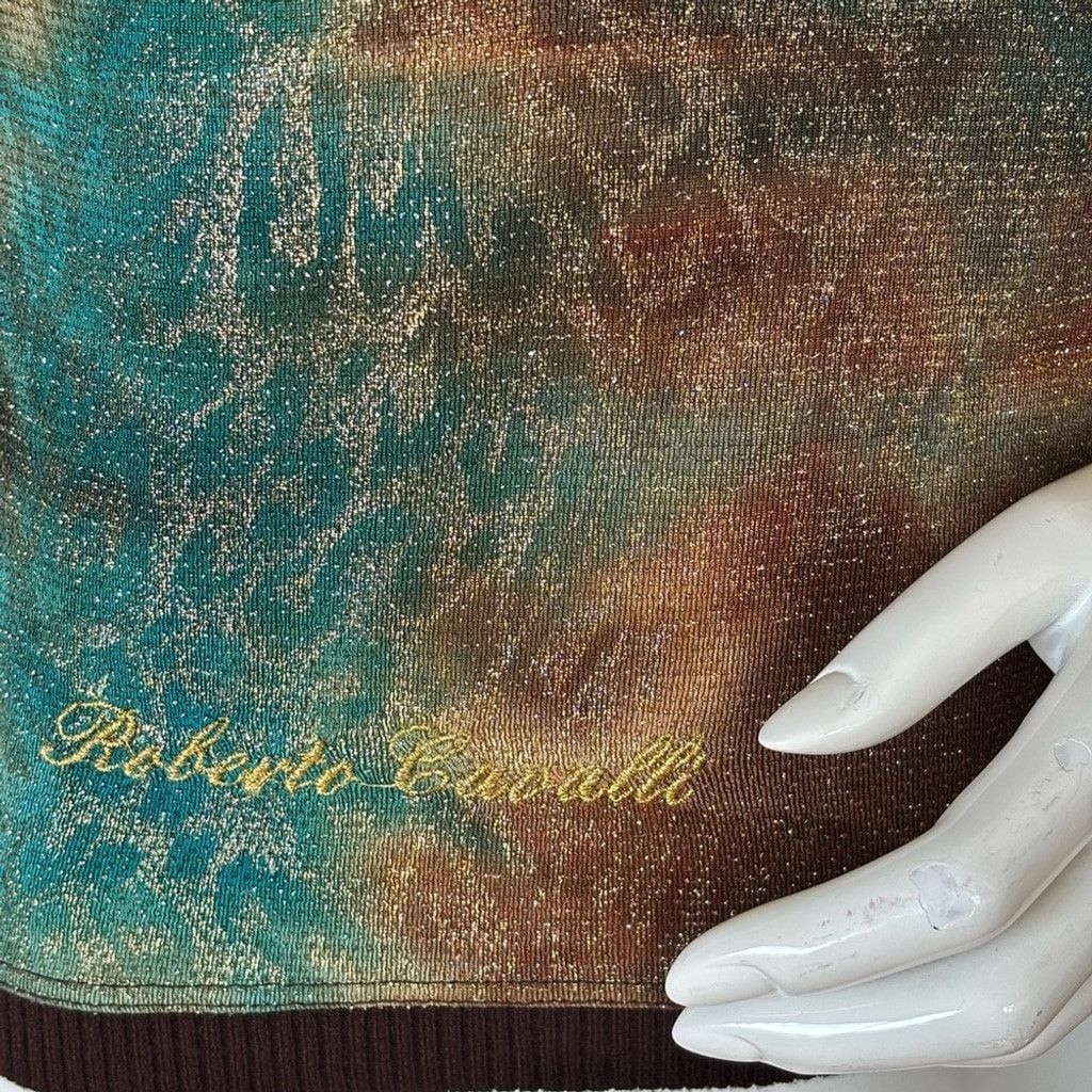 Roberto Cavalli Roberto Cavalli Vintage Lurex Turtleneck Top Size S / US 4 / IT 40 - 4 Thumbnail