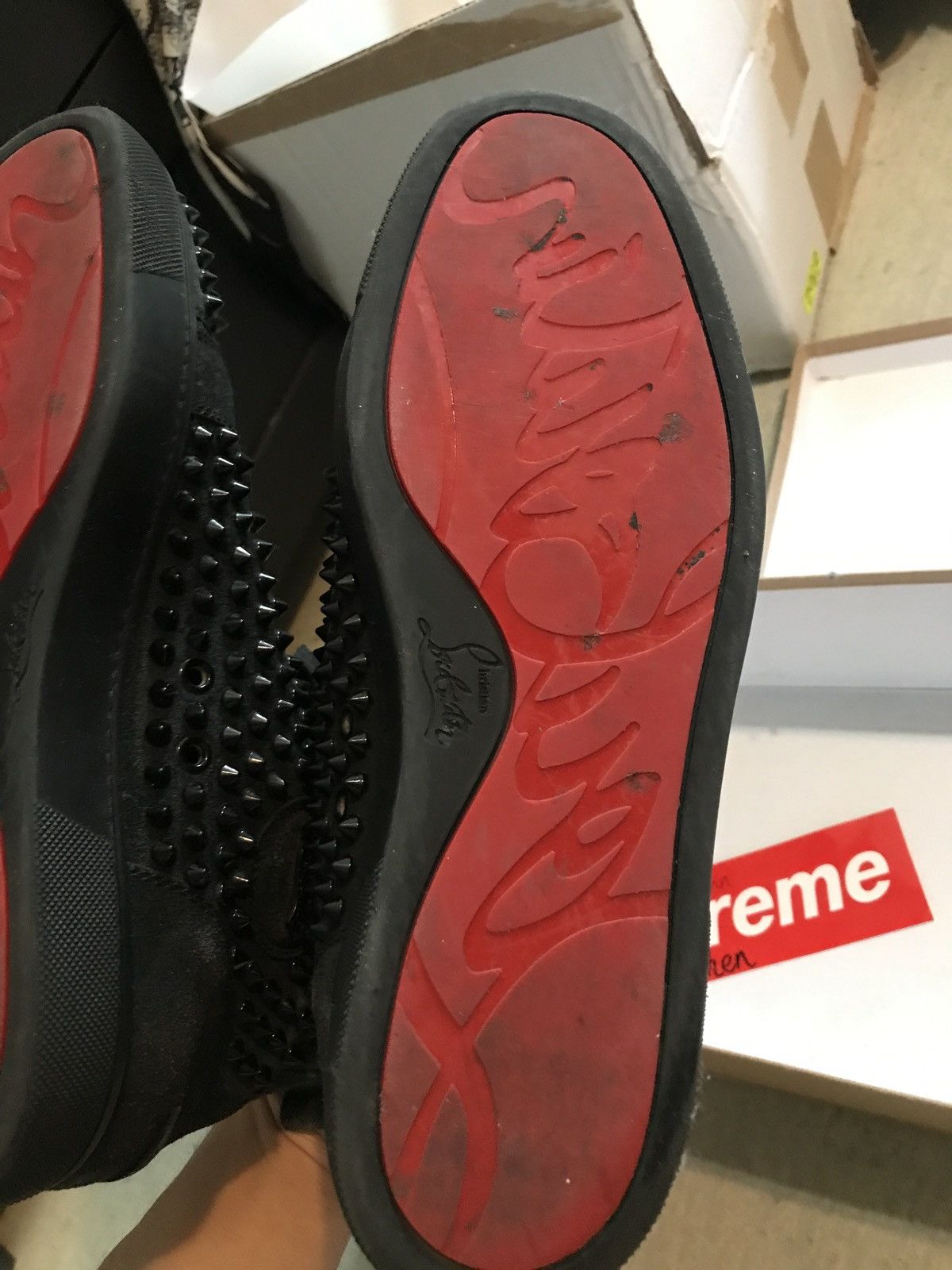 Christian Louboutin Christian Louboutin high top spikes sneaker black Size US 8.5 / EU 41-42 - 6 Thumbnail