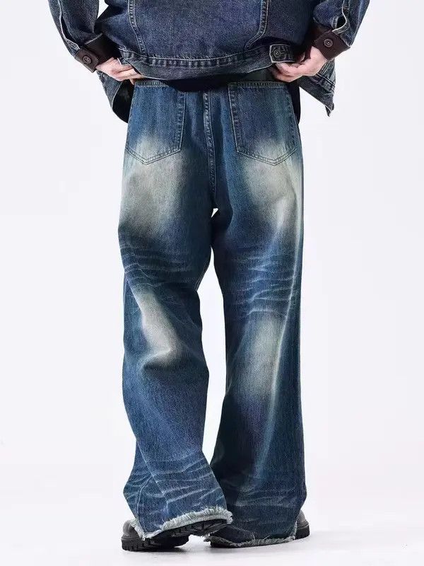 Vintage VIBE High Street Micro Flare Vintage Frayed Edge Jeans Size US 34 / EU 50 - 5 Thumbnail