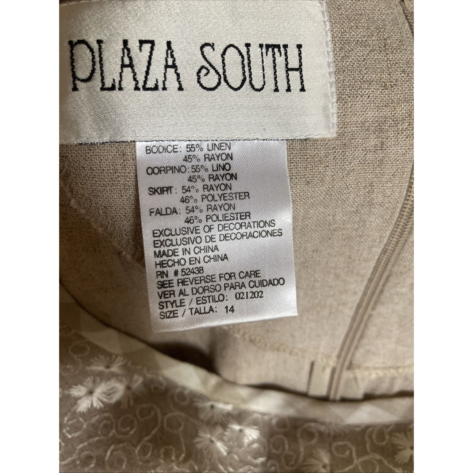 Other Vtg Plaza South Dress Women’s 14 Cottage Gingham Prairie NEW Size XL / US 12-14 / IT 48-50 - 10 Thumbnail