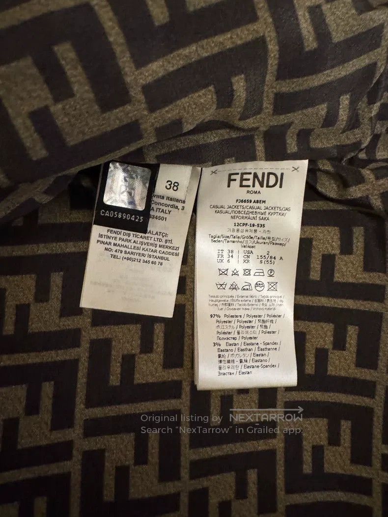 Fendi Fendi Runway model white special fabric jacket with silk l Size XS / US 0-2 / IT 36-38 - 3 Thumbnail