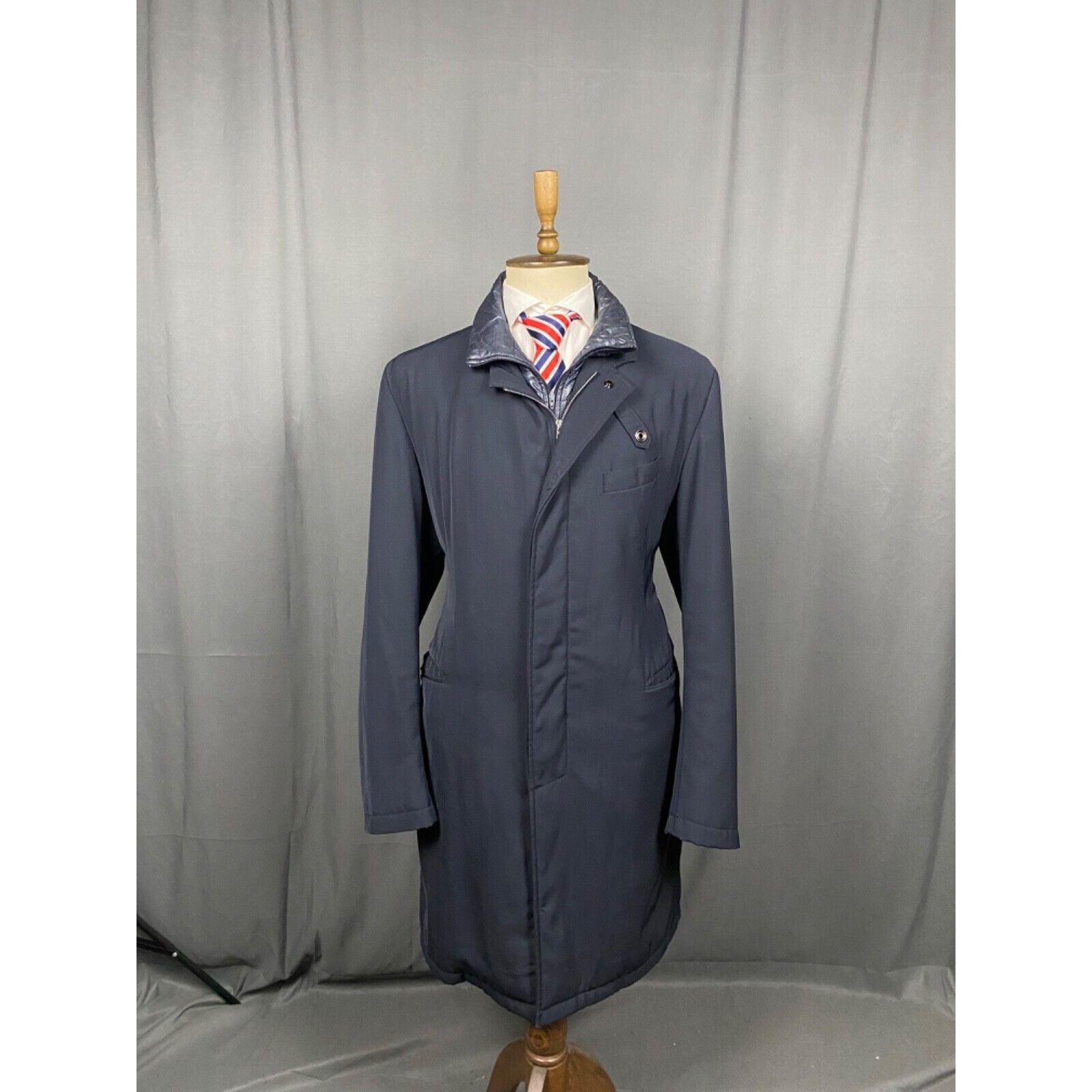 Herno Herno Men's Blue Lined Down Insulated Long Coat Size L-XL Size US L / EU 52-54 / 3 - 3 Thumbnail