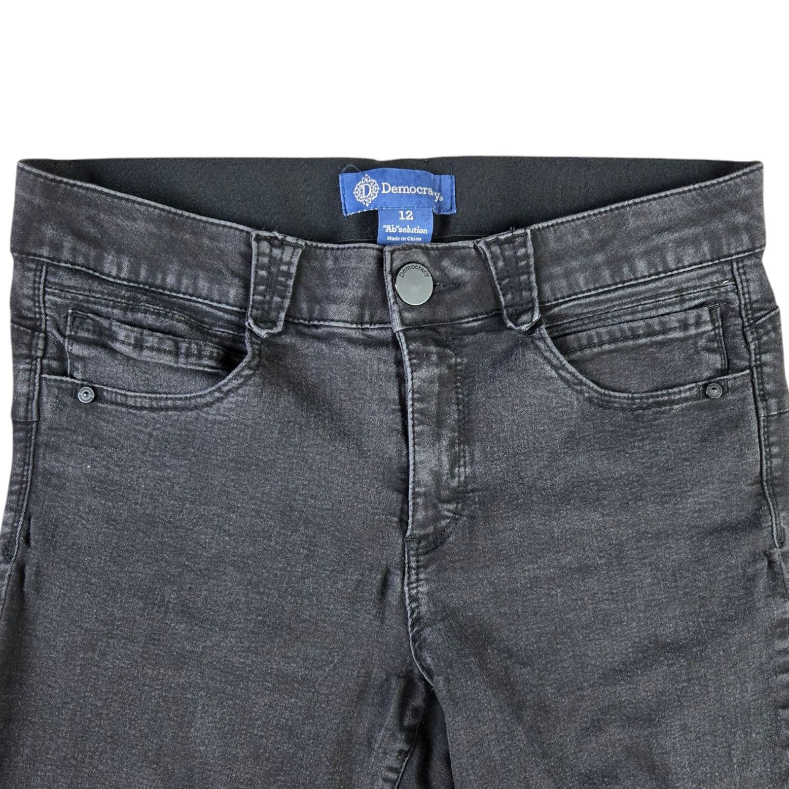 Other Democracy Black "Ab"Solution Skinny Jeans Size 12 Size 34" / US 12 / IT 48 - 4 Thumbnail