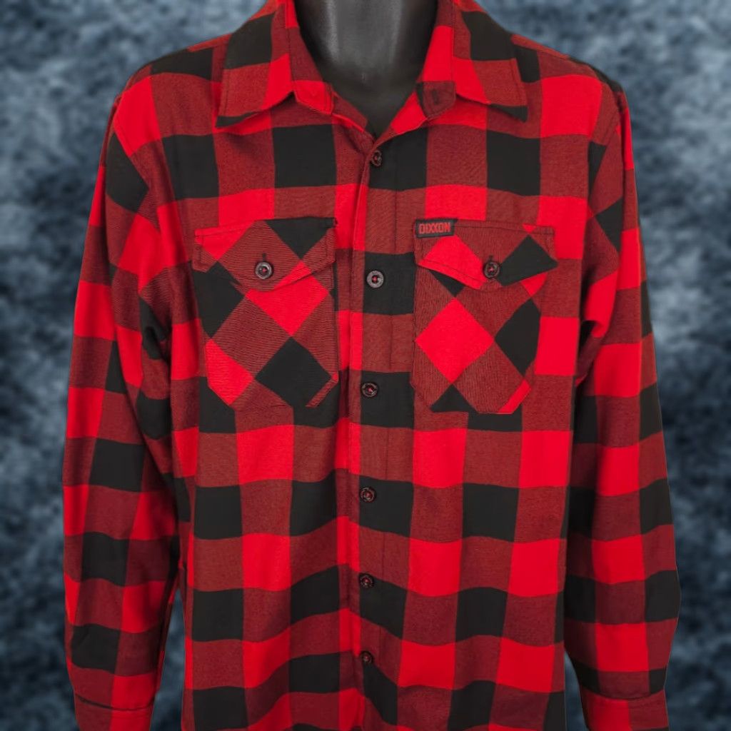 Vintage Dixxon Flannel Shirt Mens Size Medium Red The Shining Horror Plaid Shirt Size US M / EU 48-50 / 2 - 1 Thumbnail