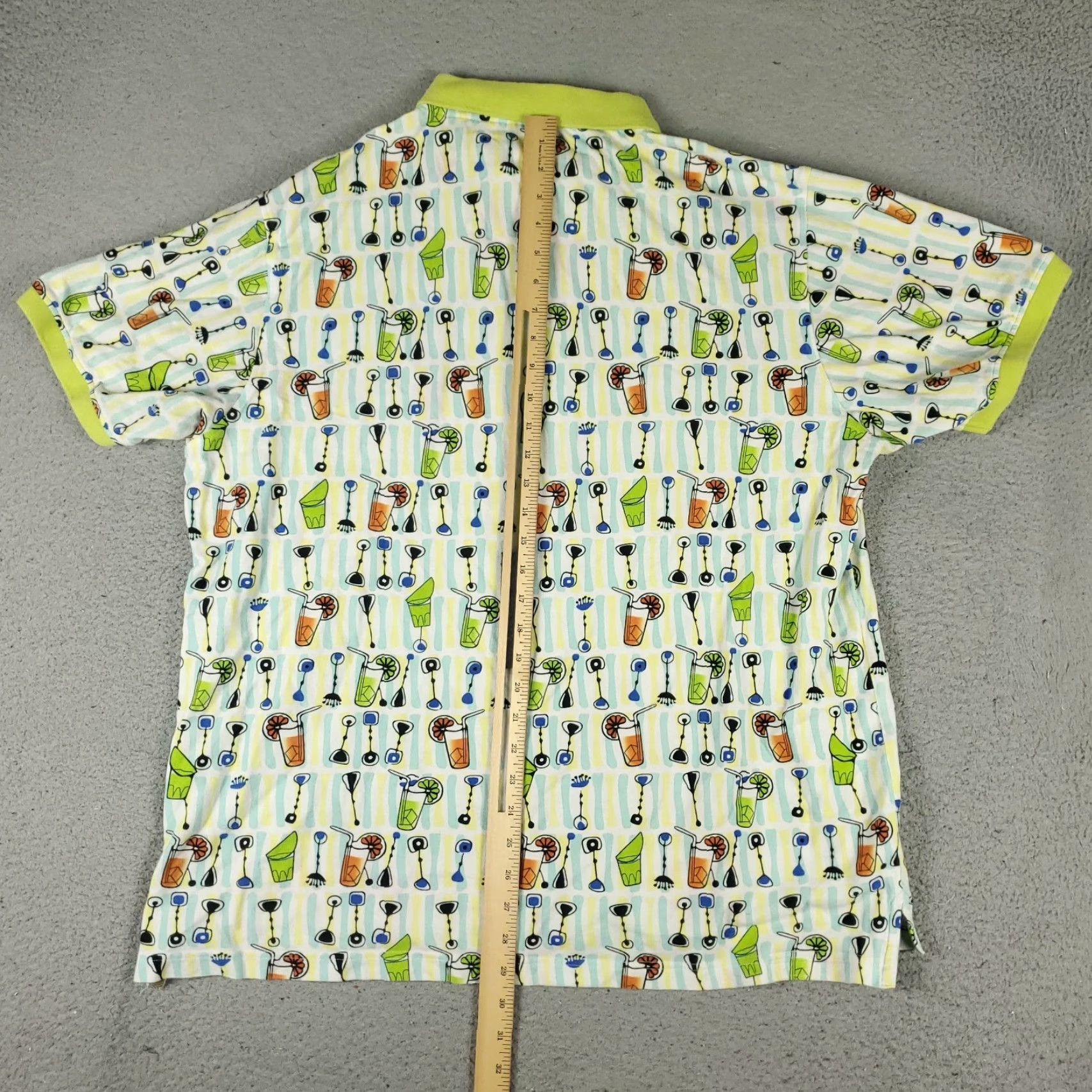 Robert Graham Robert Graham Polo Shirt Mens 3XL Green Geometric Print Short Sleeve Casual Activewear Size US XXL / EU 58 / 5 - 3 Thumbnail