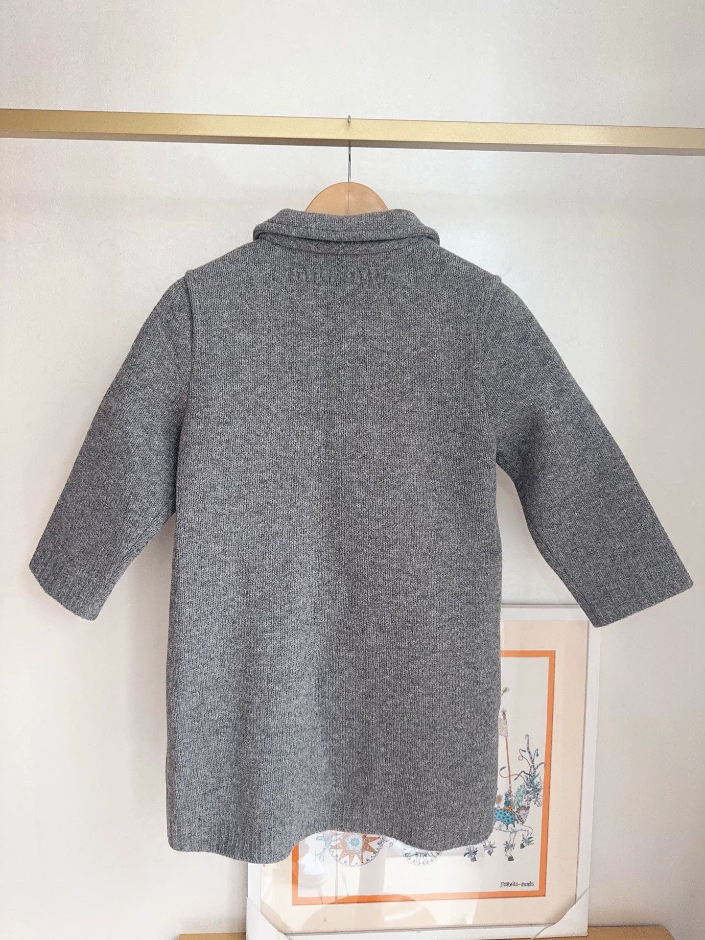 Miu Miu MIU MIU 98 New Gray Knit Jacket Women's 24FW 40 Size M / US 6-8 / IT 42-44 - 4 Thumbnail